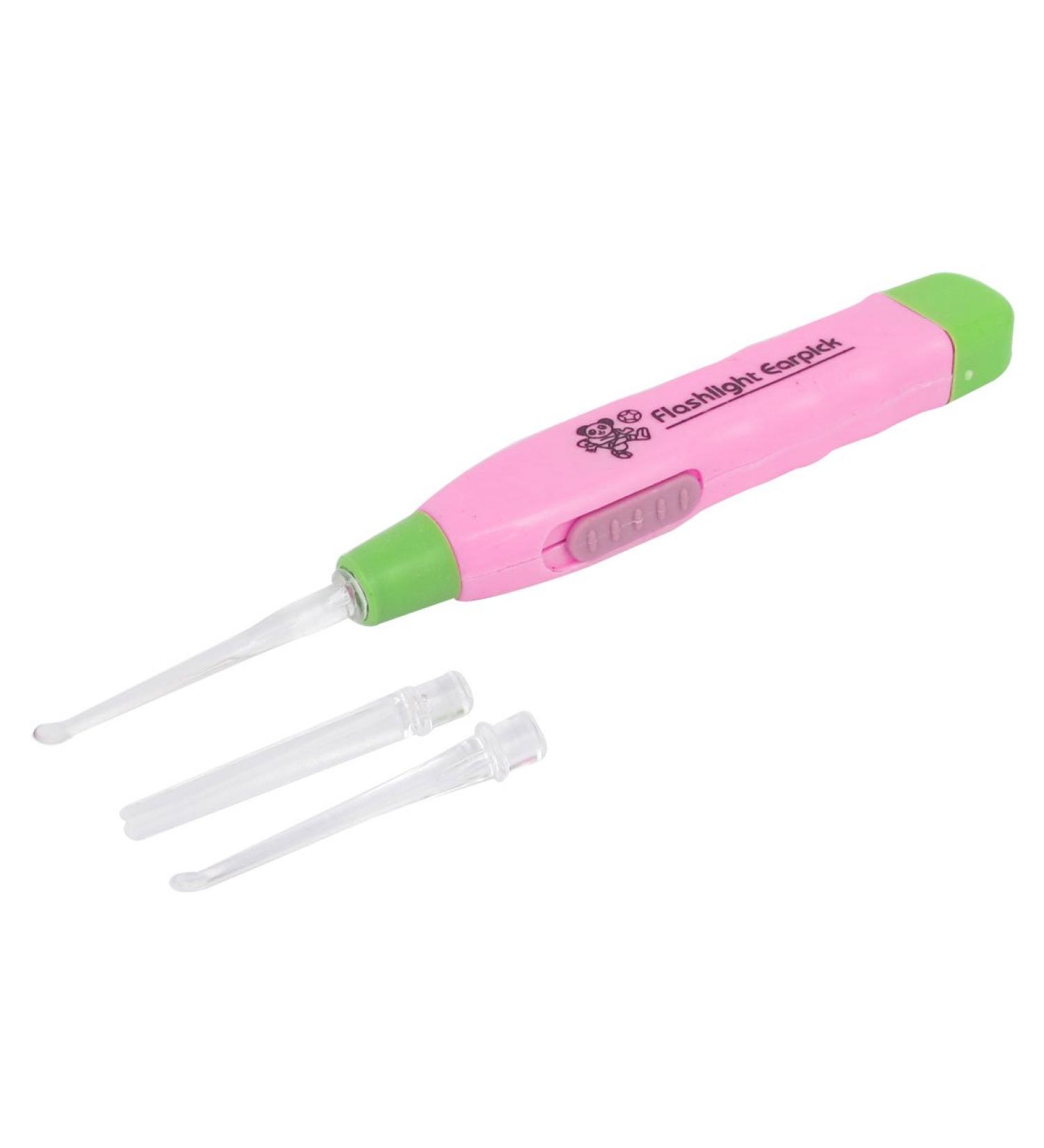 Qtqgoitem Plastic Flash Light Ear Cleaner Earwax Remover Earpick Pink (Model: d38 2d3 BFF 6ec e5c)
