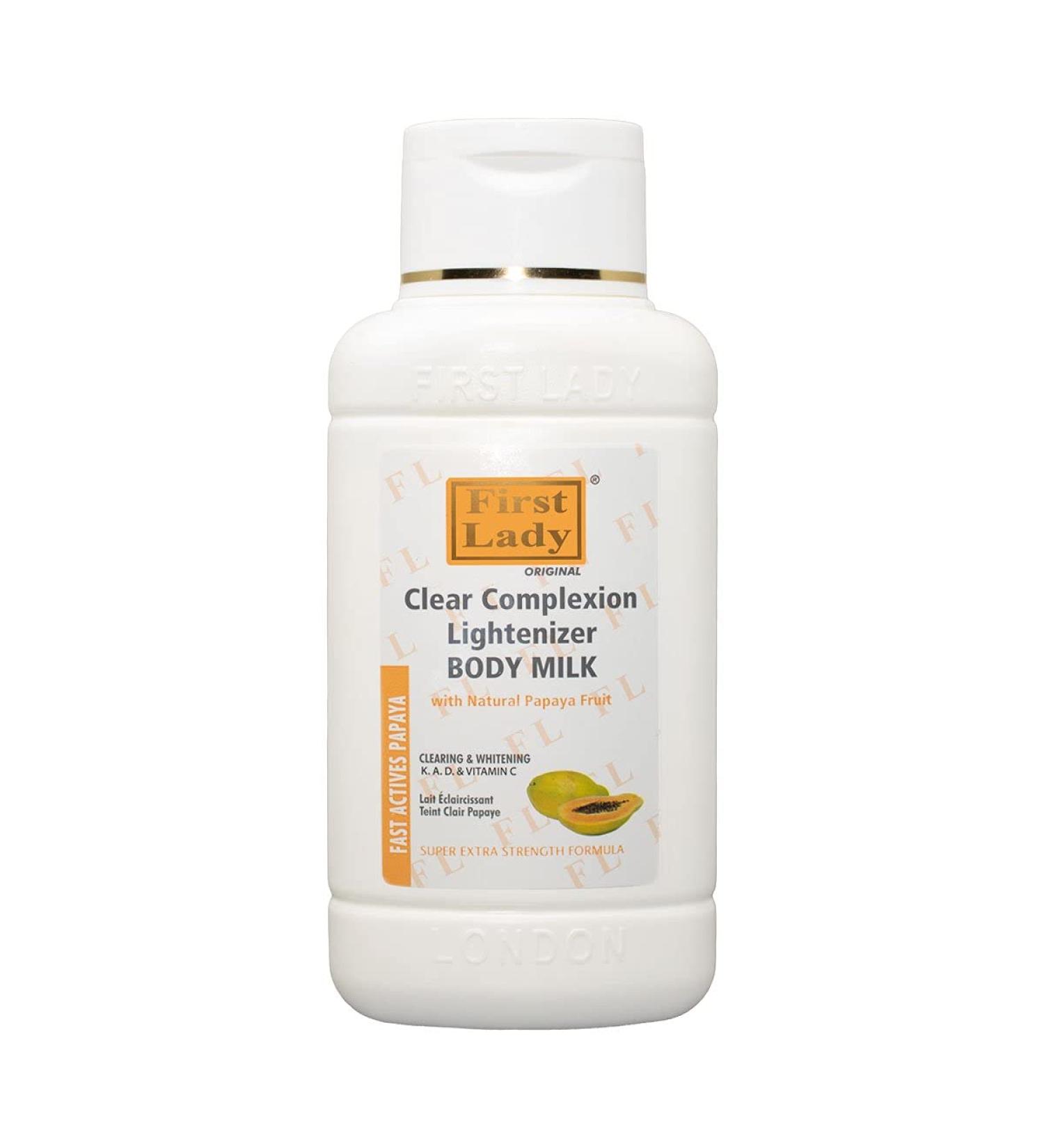 First Lady Clear Teint Skin Lightening Body Milk 500 ml with Papaya Fruit & Vitamin C