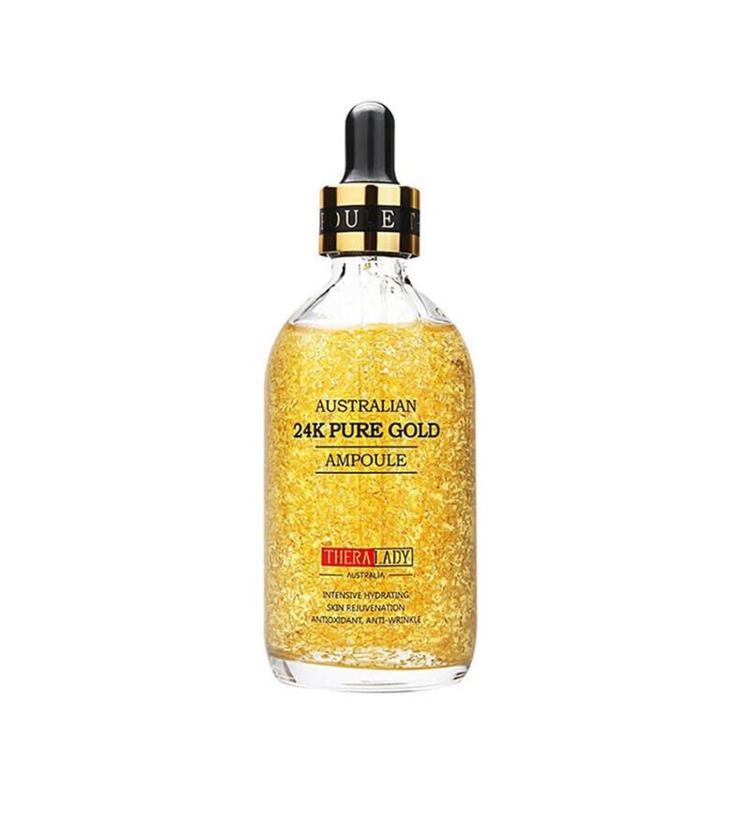 24K Pure Gold Ampoule - Hydrating Lifting & Moisturizing Facial Essence (100ml) | Australian Skincare - Buy Online on GoSupps.com