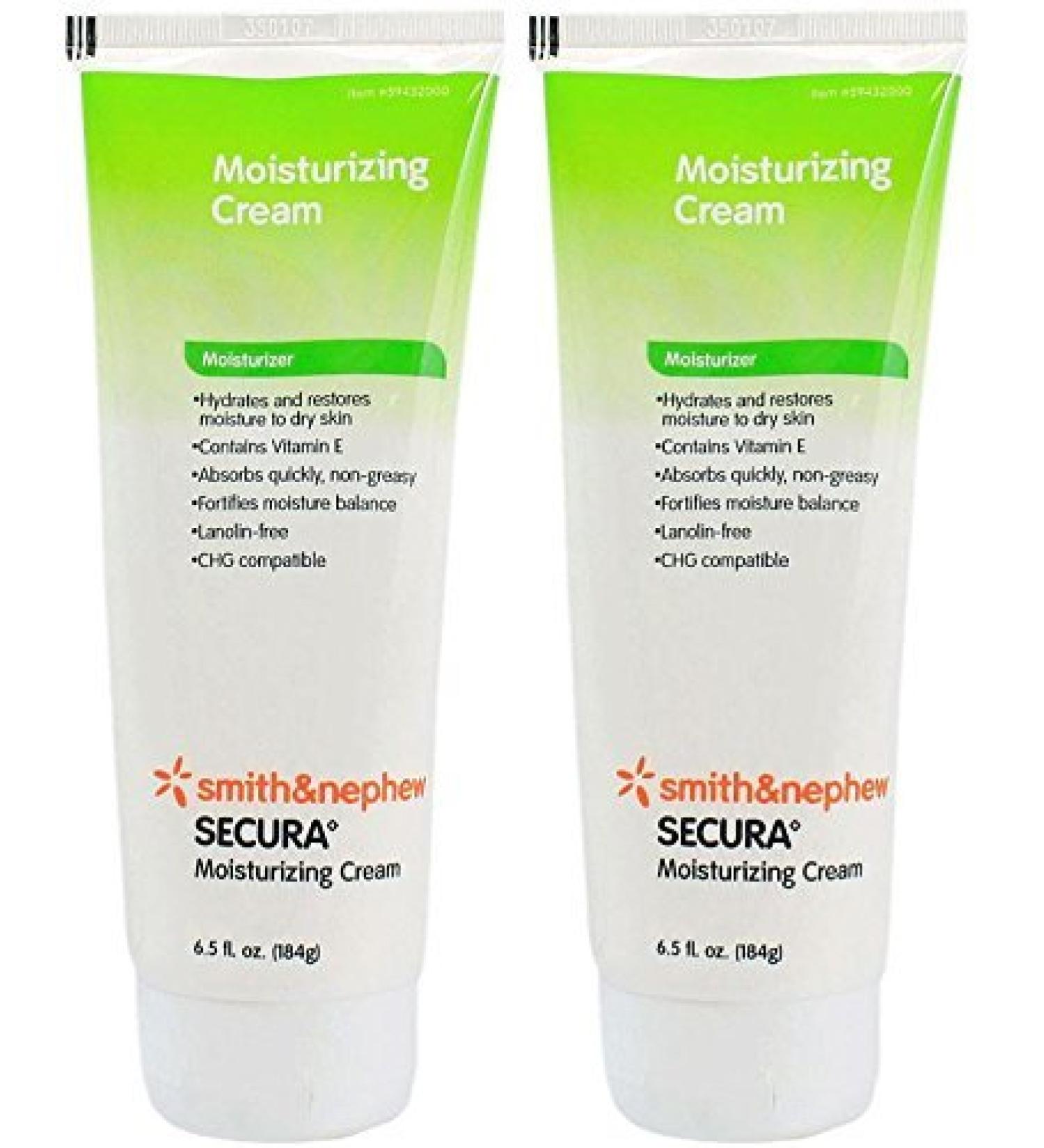 Secura Moisturizing Cream 6.5 oz Tube (Pack of 2) | Lanolin-Free Formula - Buy Online on GoSupps.com