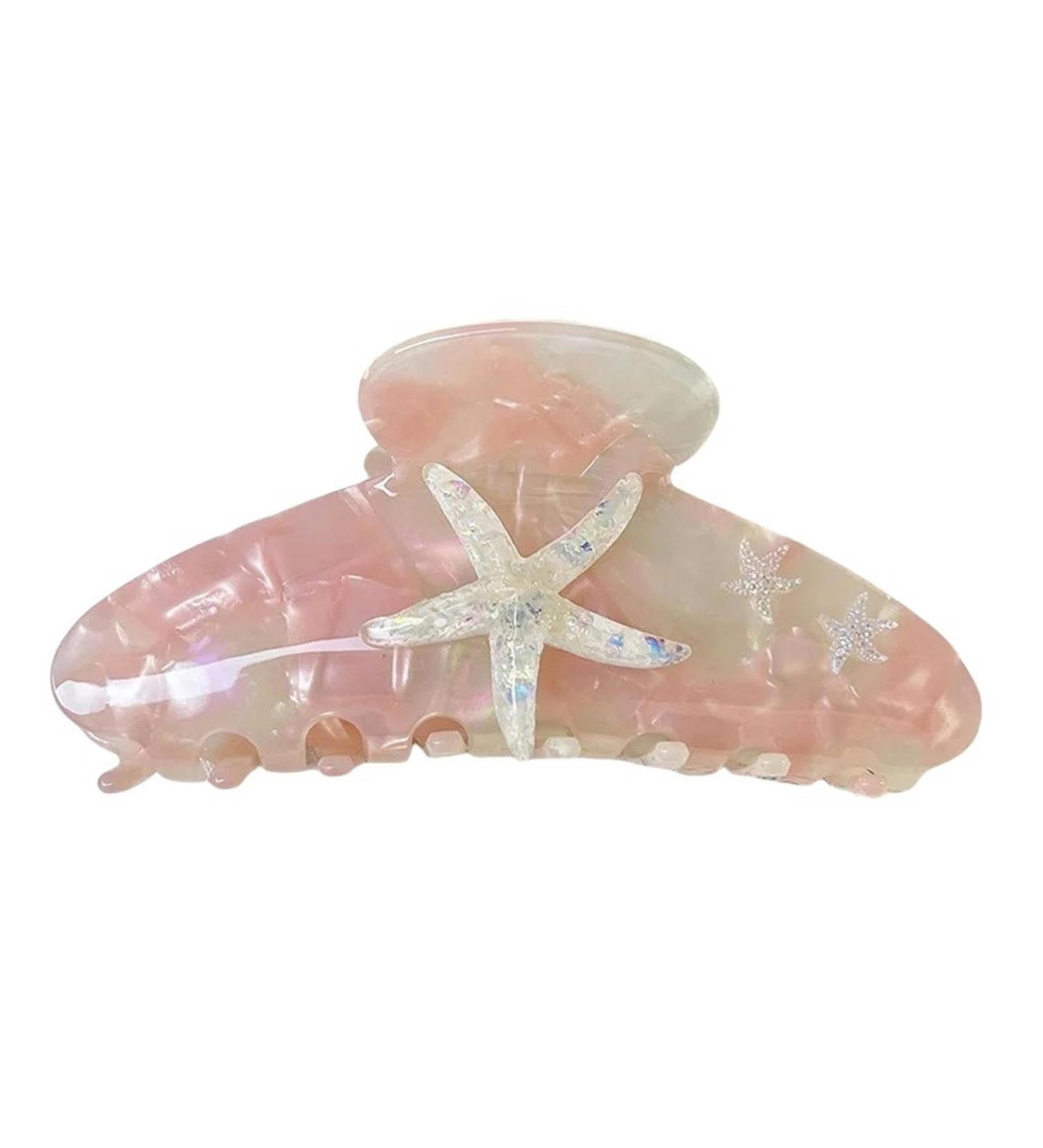 Hair clips Claw Clips 1 Pc Colorful Starfish Hair Claw Large Size Hair Claw Clips Hair Accessories For Women Girls-A(Blue) - Buy Online on GoSupps.com