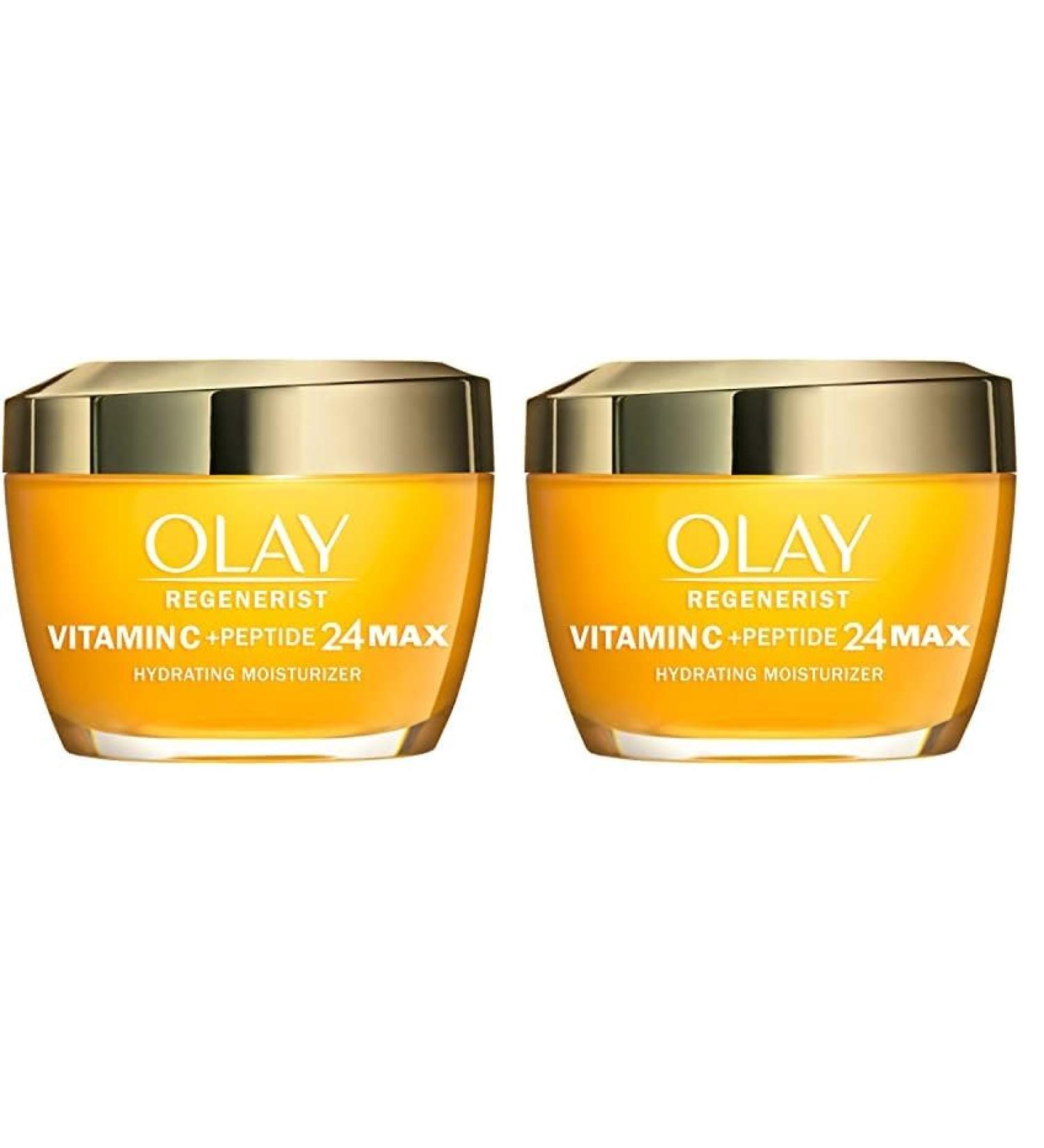 Olay Regenerist Vitamin C + Peptide 24 MAX Face Moisturizer 1.7 oz (Pack of 2) - Anti-Aging Hydration for Radiant Skin | International Shipping Available - Buy Online on GoSupps.com
