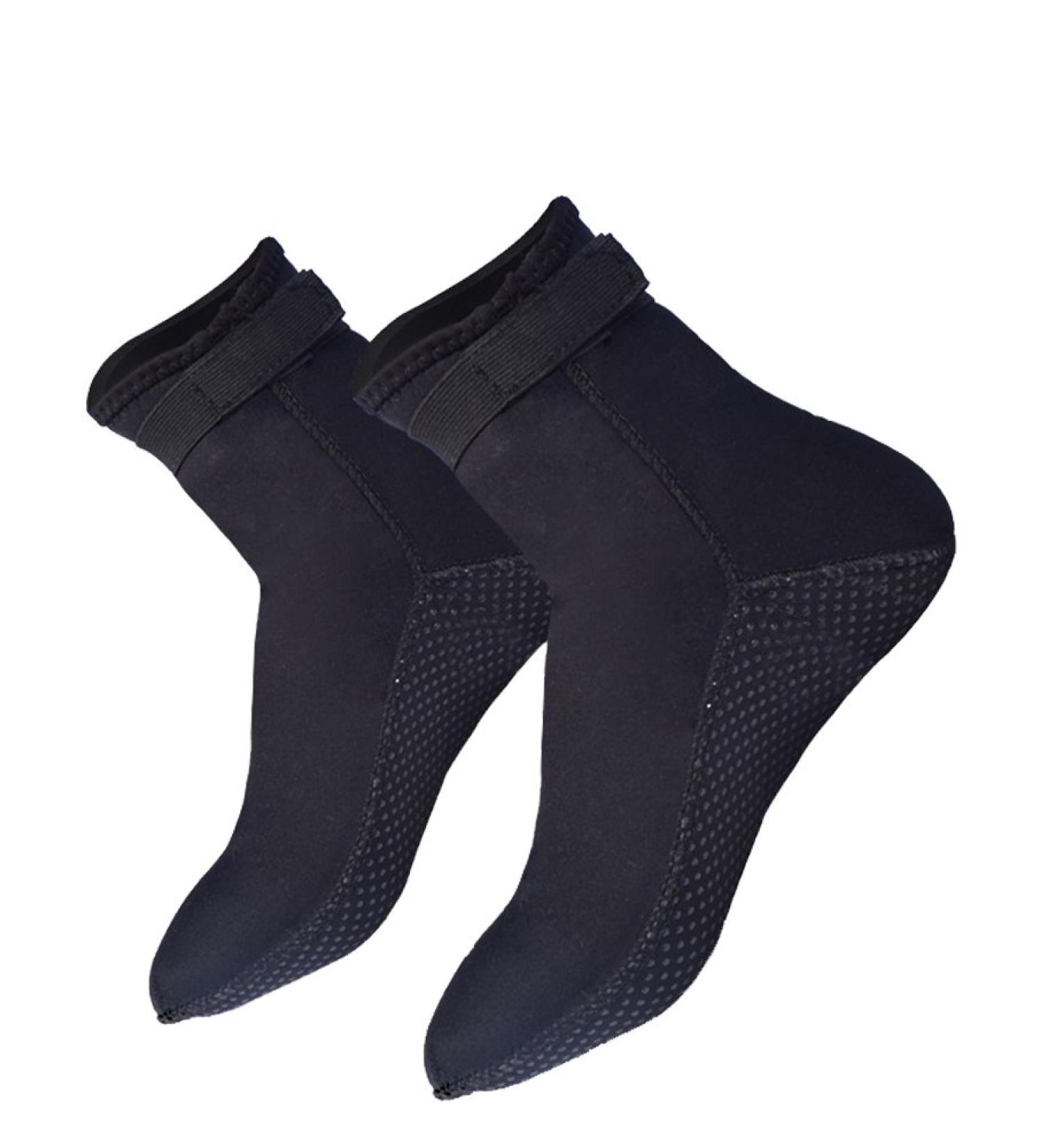 Nachvorn Premium 3mm Neoprene Water Fin Socks with Velcro Strap - Black, S (US Men 6-7 / Women 7.5-8.5) - Ideal for Beach, Swim, Surf, Yoga, Exercise & Sand Activities - Buy Online on GoSupps.com