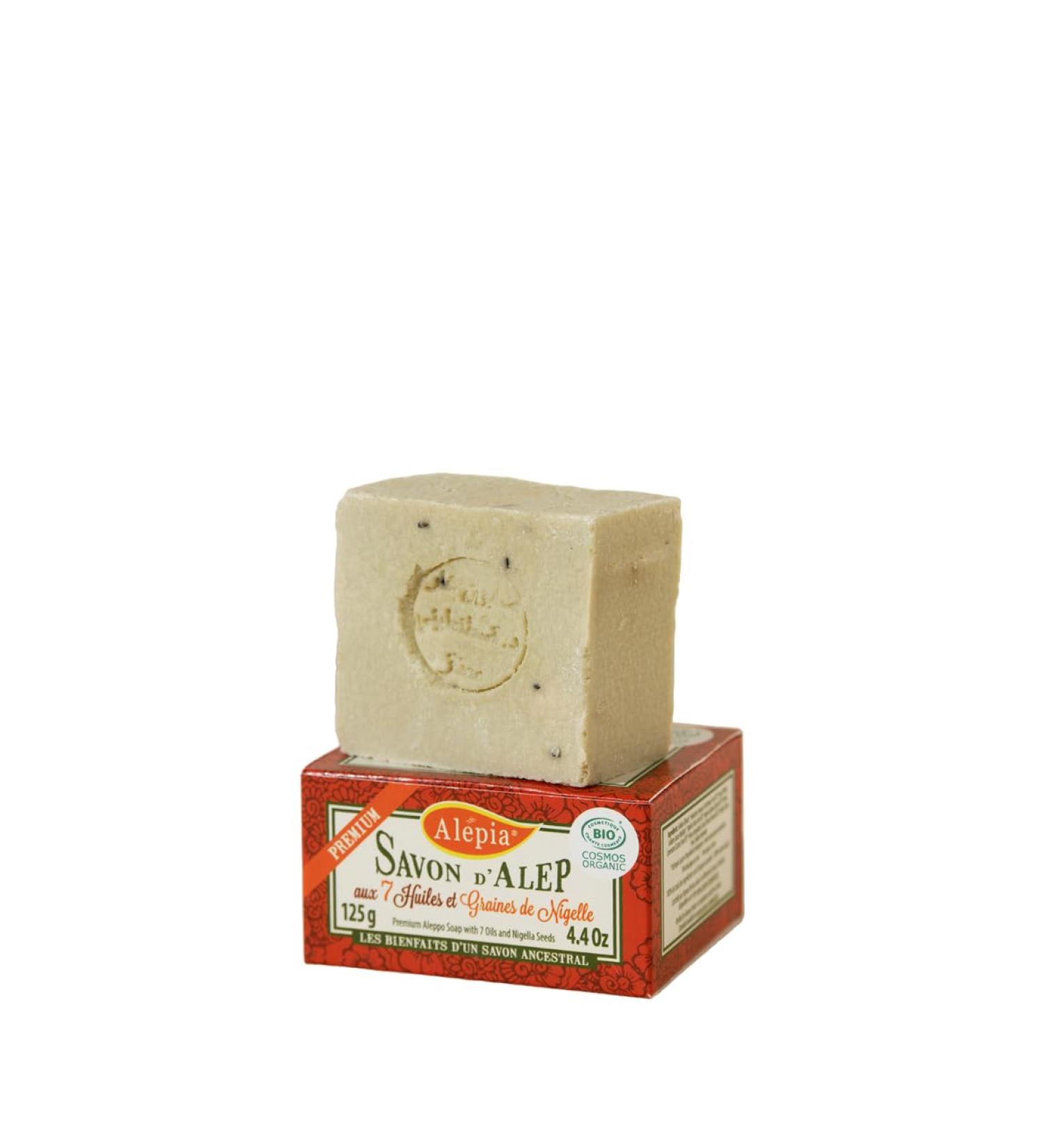 Alepia Alepia Premium Aleppo Soap with 7 Oils/Organic Nigella Seeds White Almond 1 Unit