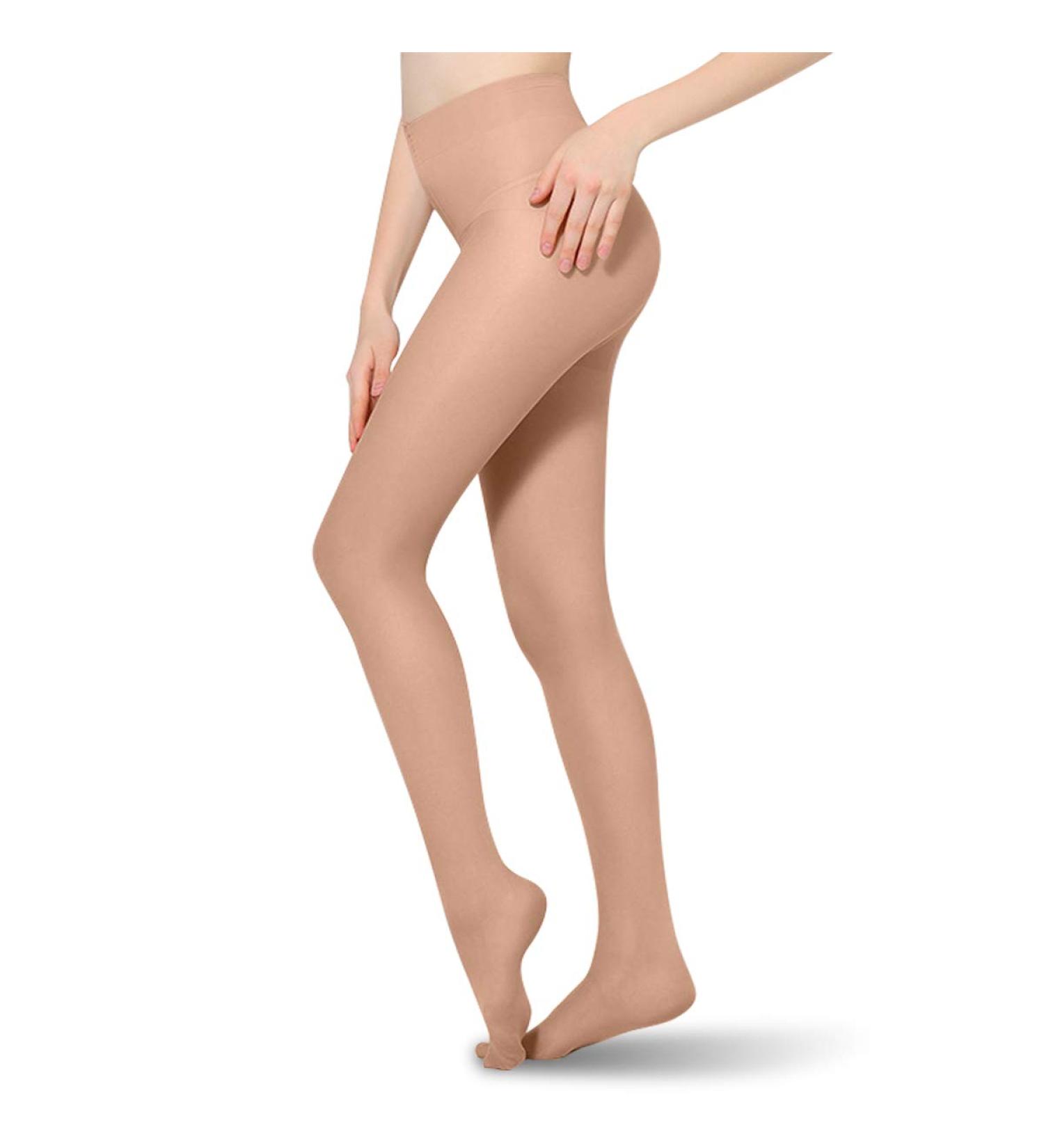 MEILYLA Compression Pantyhose 20-30mmHg for Women | Opaque Closed Toe Support Stockings for Varicose Veins - Beige - Buy Online on GoSupps.com