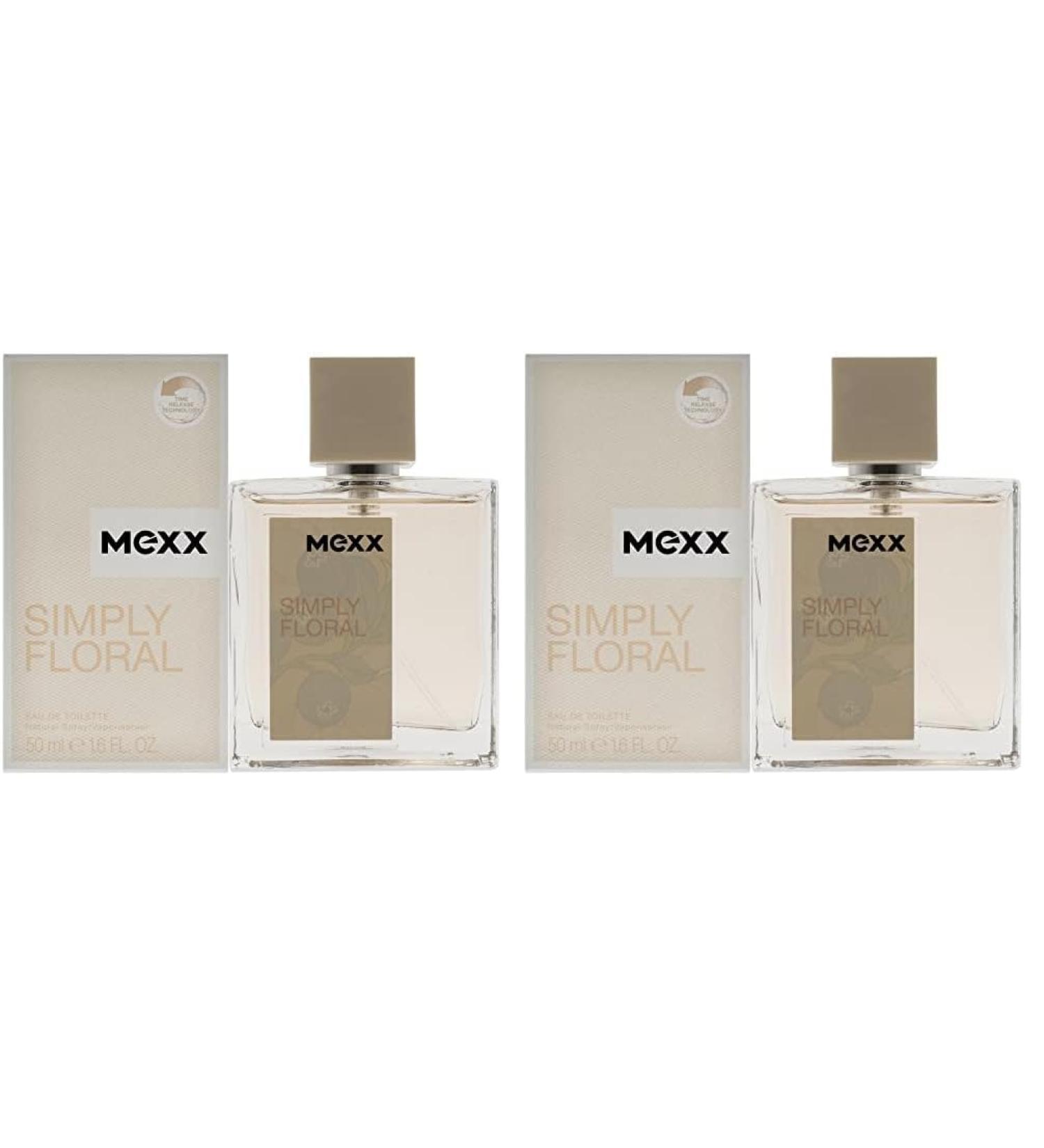 Mexx Simply Floral Eau de Toilette Spray 1.6 Fl Oz (Pack of 2) Simply Floral Pack of 2 - Buy Online on GoSupps.com