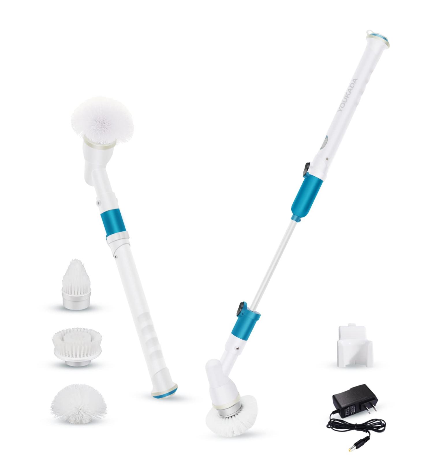 Youkada Electric Spin Scrubber - Cordless Super Power Cleaning Brush (Blue) | Ideal for Kitchen, Bathroom, and Living Room - Buy Online on GoSupps.com