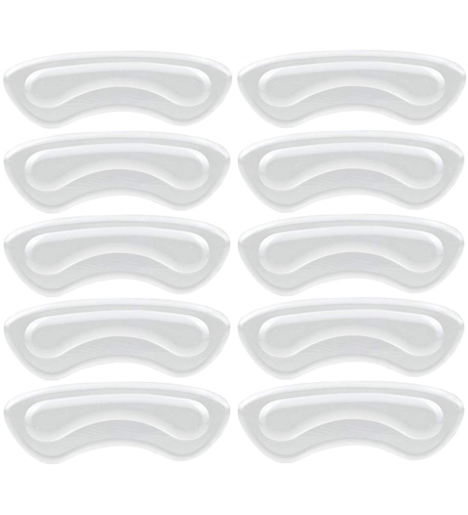 Clear Gel Heel Liners - 5 Pairs Heel Grips for Men and Women | Anti-Slippage Cushion Inserts for Loose Shoes - Buy Online on GoSupps.com