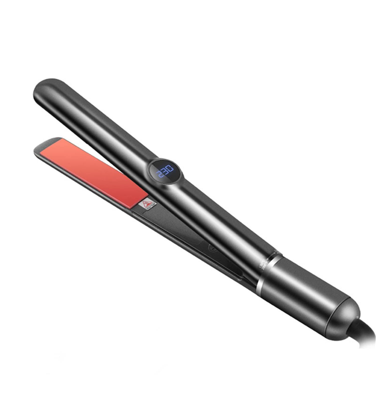 Professional LCD Hair Straightener & Curling Iron - 2 in 1 Tourmaline Ceramic Flat Iron for Fast Styling (Black) - International Shipping Available - Buy Online on GoSupps.com