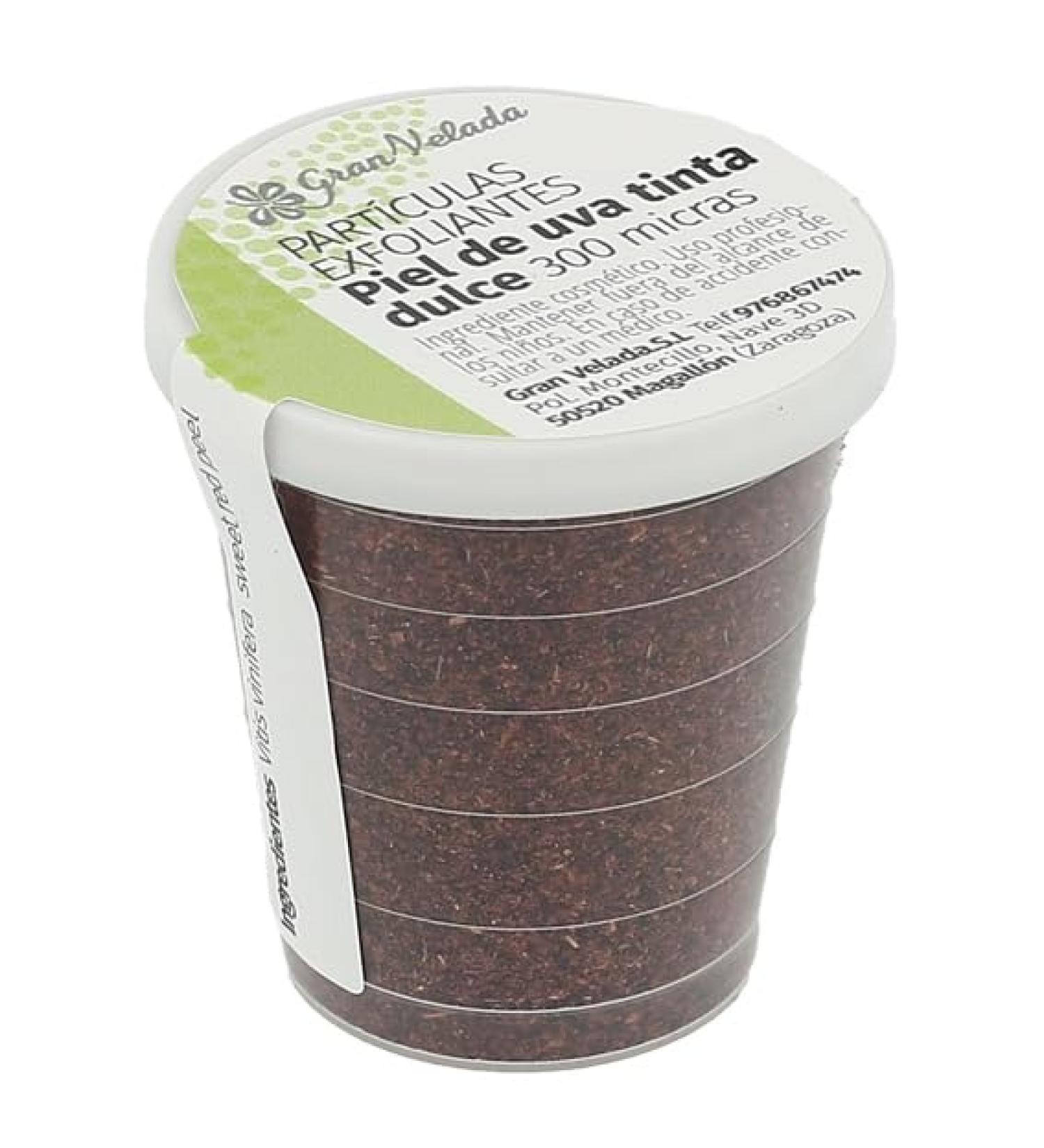 GRAN VELADA Gentle exfoliating grape skin particles 300 microns | Cosmetic ingredient with resveratrol and vitamin E | Ideal for face and body | 500 cc