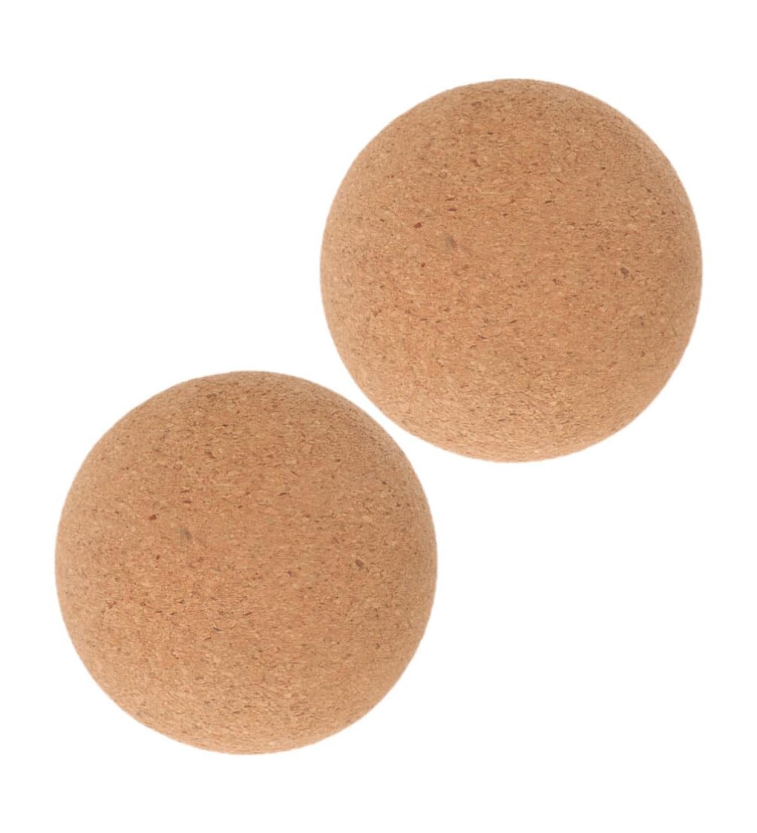 Yardwe 2 Cork Massage Balls - Wood Massage & Trigger Point Balls for Pain Relief & Yoga | International Shipping - Buy Online on GoSupps.com