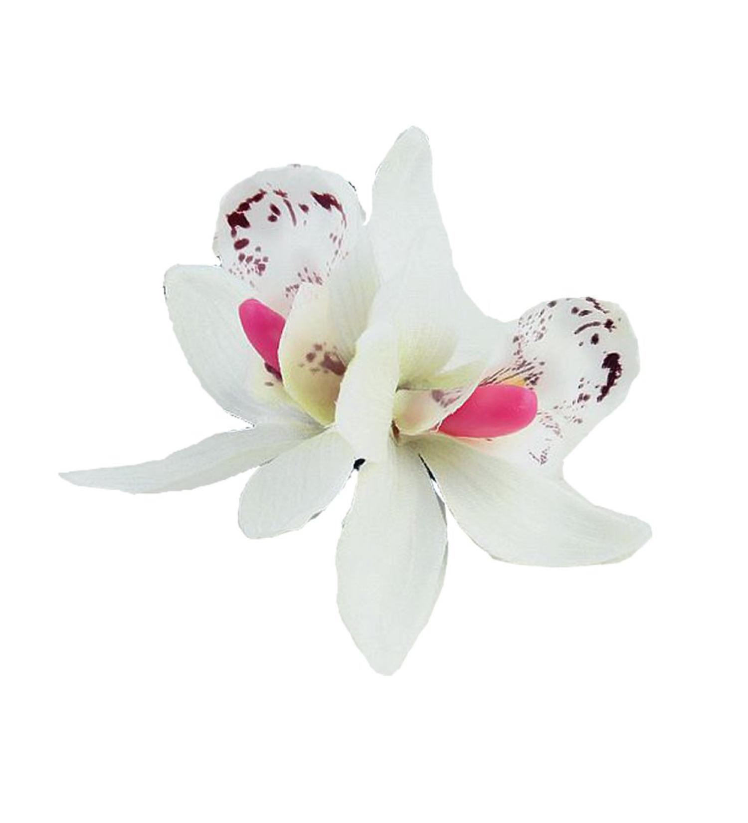 Merroyal Hula Girl Hawaiian Orchid Flower Hair Clip Wedding Prom Party (White) - Buy Online on GoSupps.com