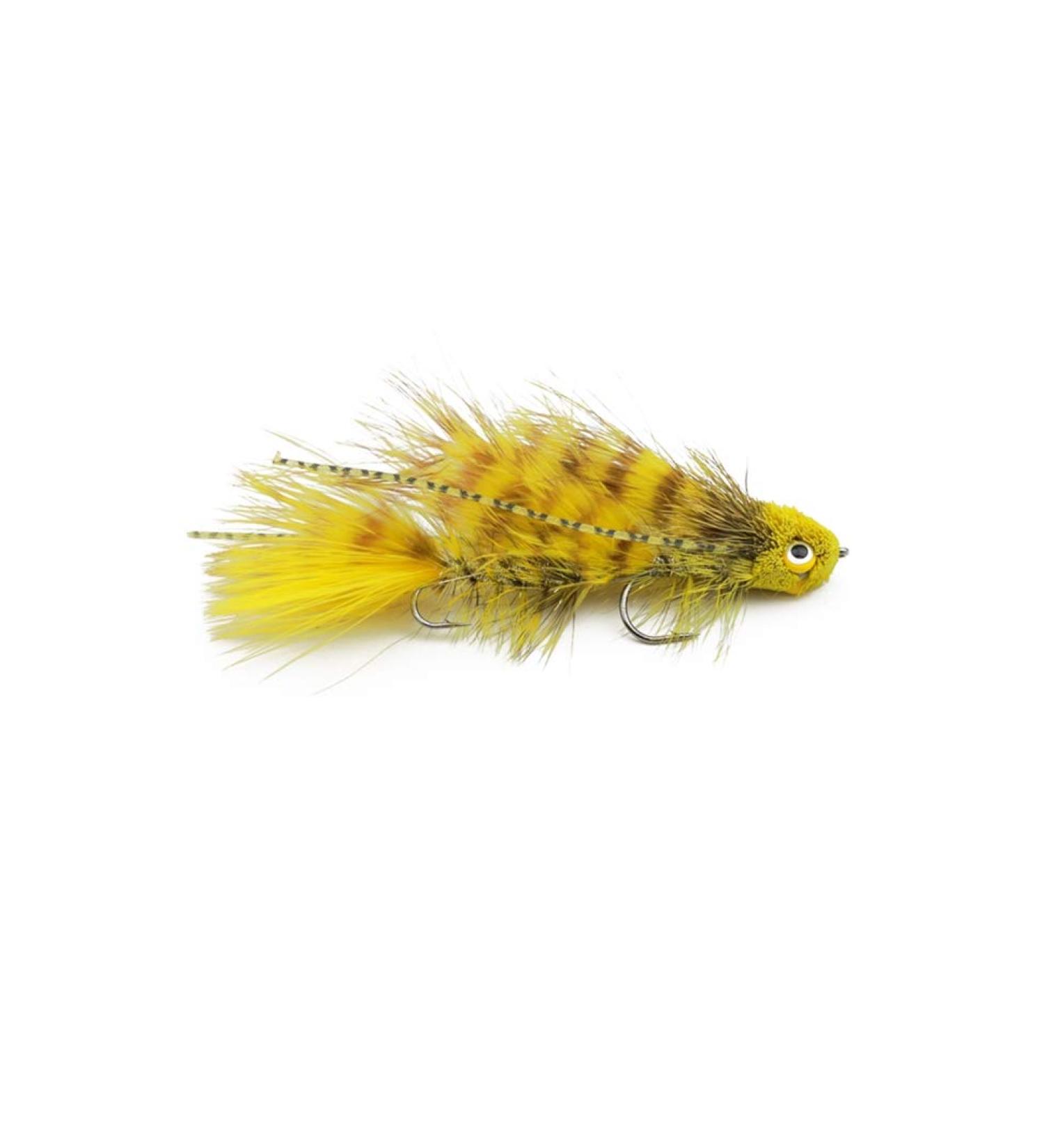 Galloup's Barred Mini Dungeon Trout Streamer Fly Yellow #6 - 3 Pack - Buy Online on GoSupps.com