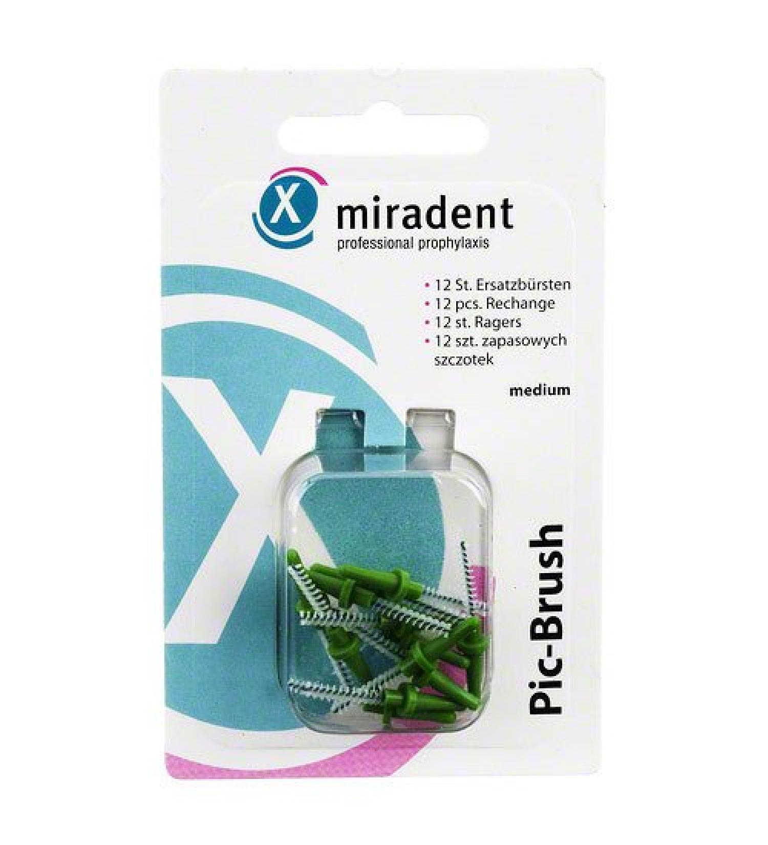 MIRADENT Interdental brush PIC-Brush medium green 12 pcs