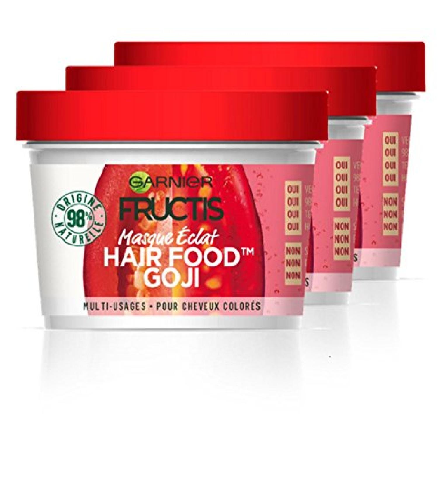Garnier Fructis Hair Food Goji Nourishing Mask 390 ml - Pack of 3 - Buy Online on GoSupps.com