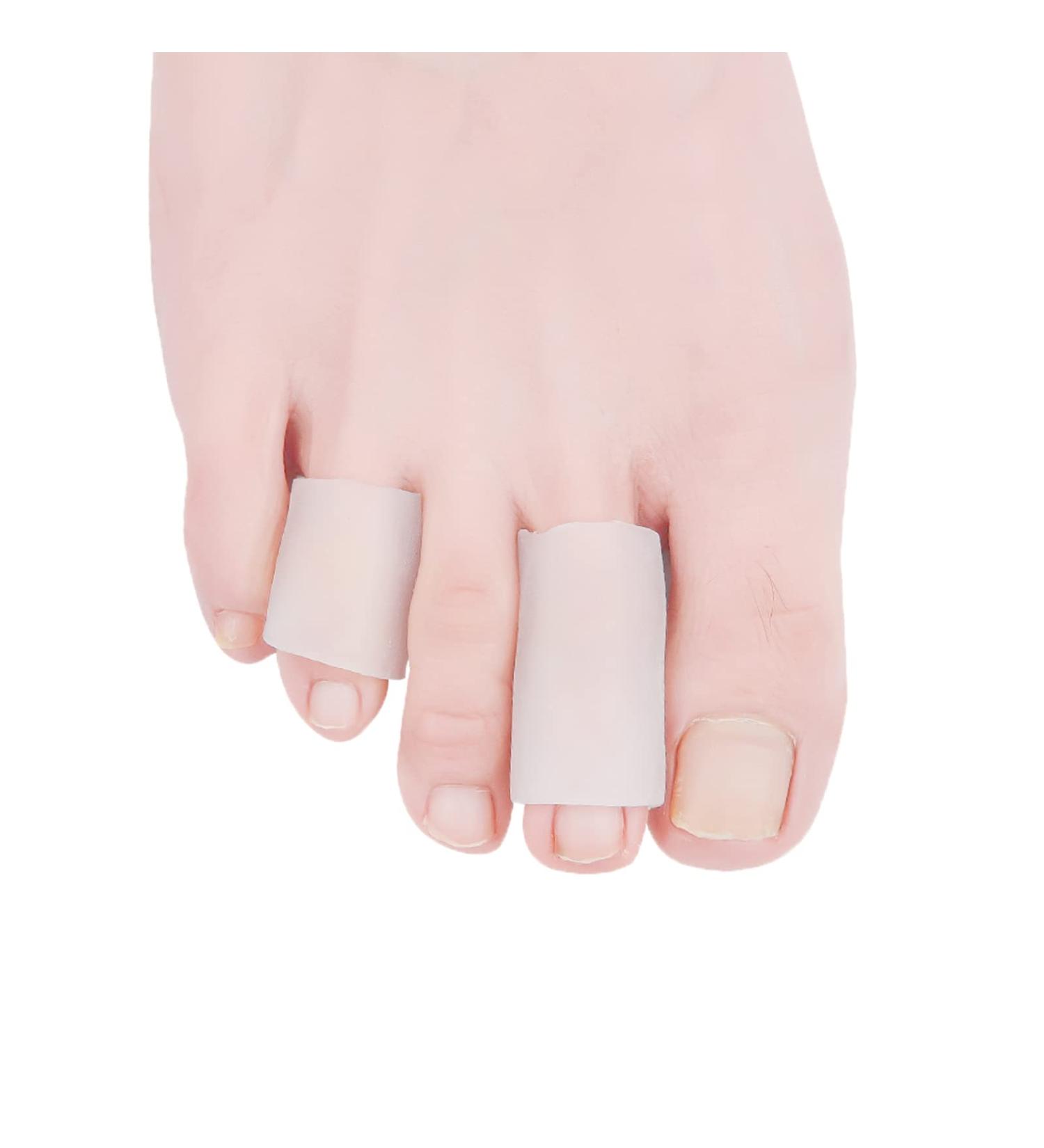 Hoogoo Gel Toe Protectors - 10 Pcs Toe Sleeves for Middle Toe Pain Relief - Buy Online on GoSupps.com