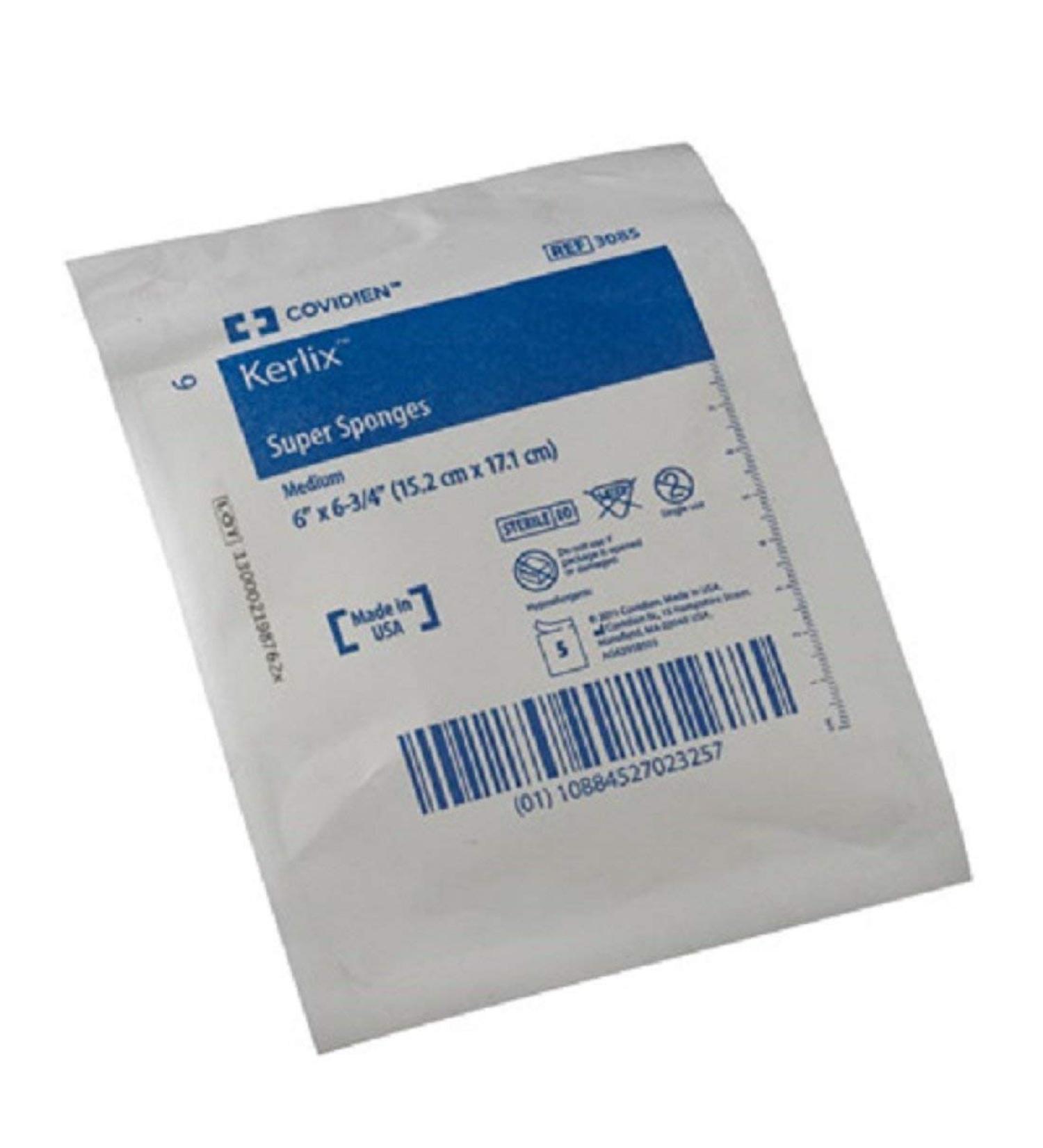 Kerlix Super Sponge Medium 6"X 6 3/4" Tray of 50