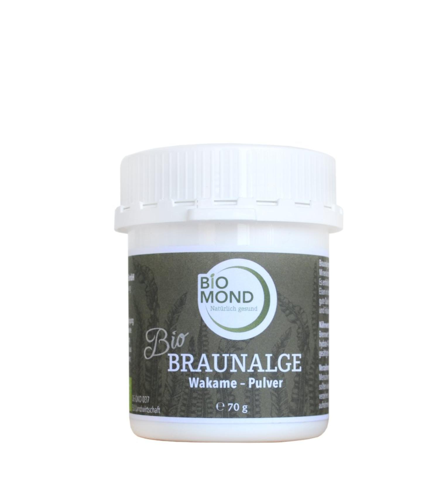 ORGANIC Brown Algae Wakame Kelp BIOMOND Powder 70 g Pharmacist Quality Natural Iodine Source