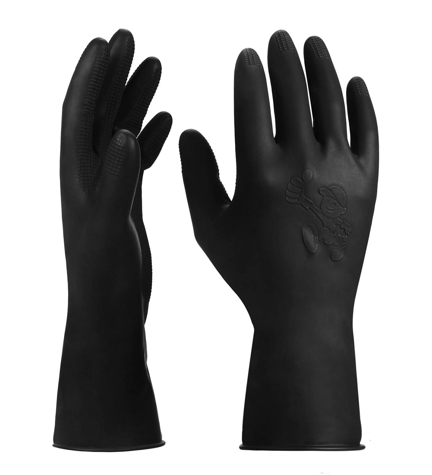 ThxToms Reusable Hair Dye Gloves - 3 Pairs, Professional Color Rubber Gloves for Home & Salon (Black, Medium) - 6 Count - Buy Online on GoSupps.com