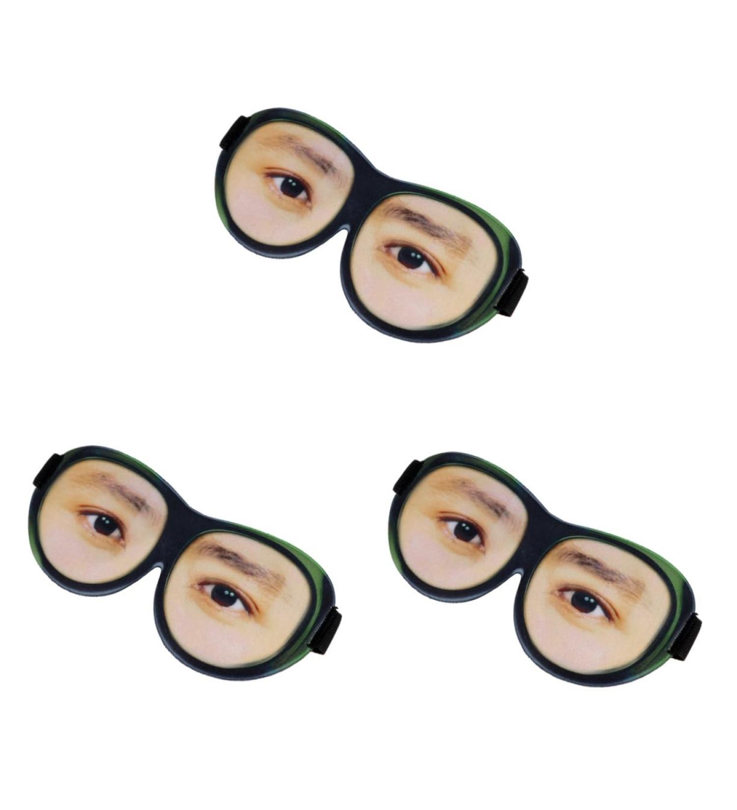 minkissy 3PCS 3D Eyeshade Blindfolds for Kids & Adults | Travel Eye Masks & Funny Glasses - Perfect for Sleep & Relaxation - Buy Online on GoSupps.com