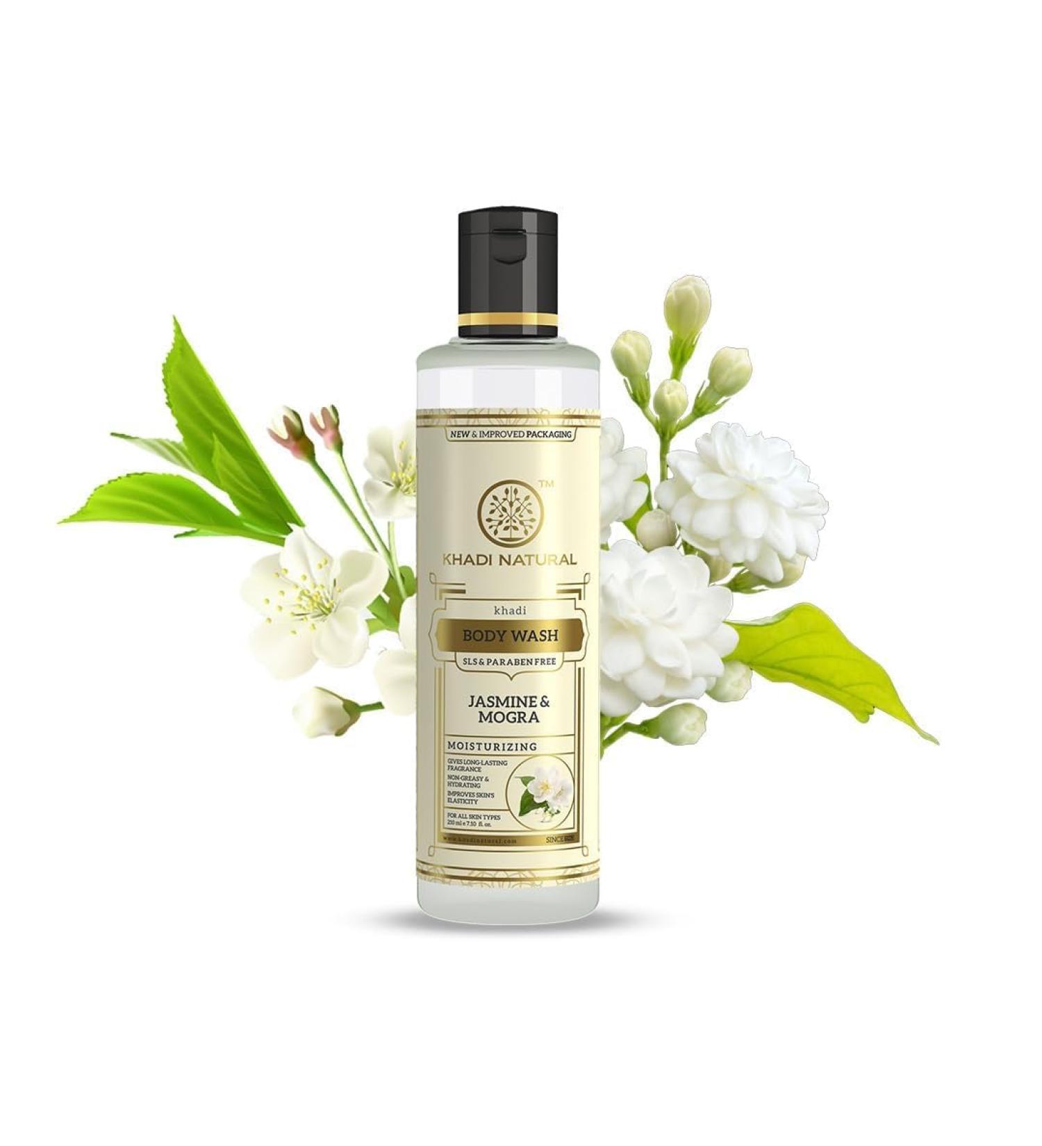 Herbal Jasmine & Moringa Body Wash Moisturizing Natural Shower Gel Gentle Cleansing Body Wash for Dry & Sensitive Skin Refreshing Floral Scent Sulfate-Free Daily Bath Cleanser - Buy Online on GoSupps.com