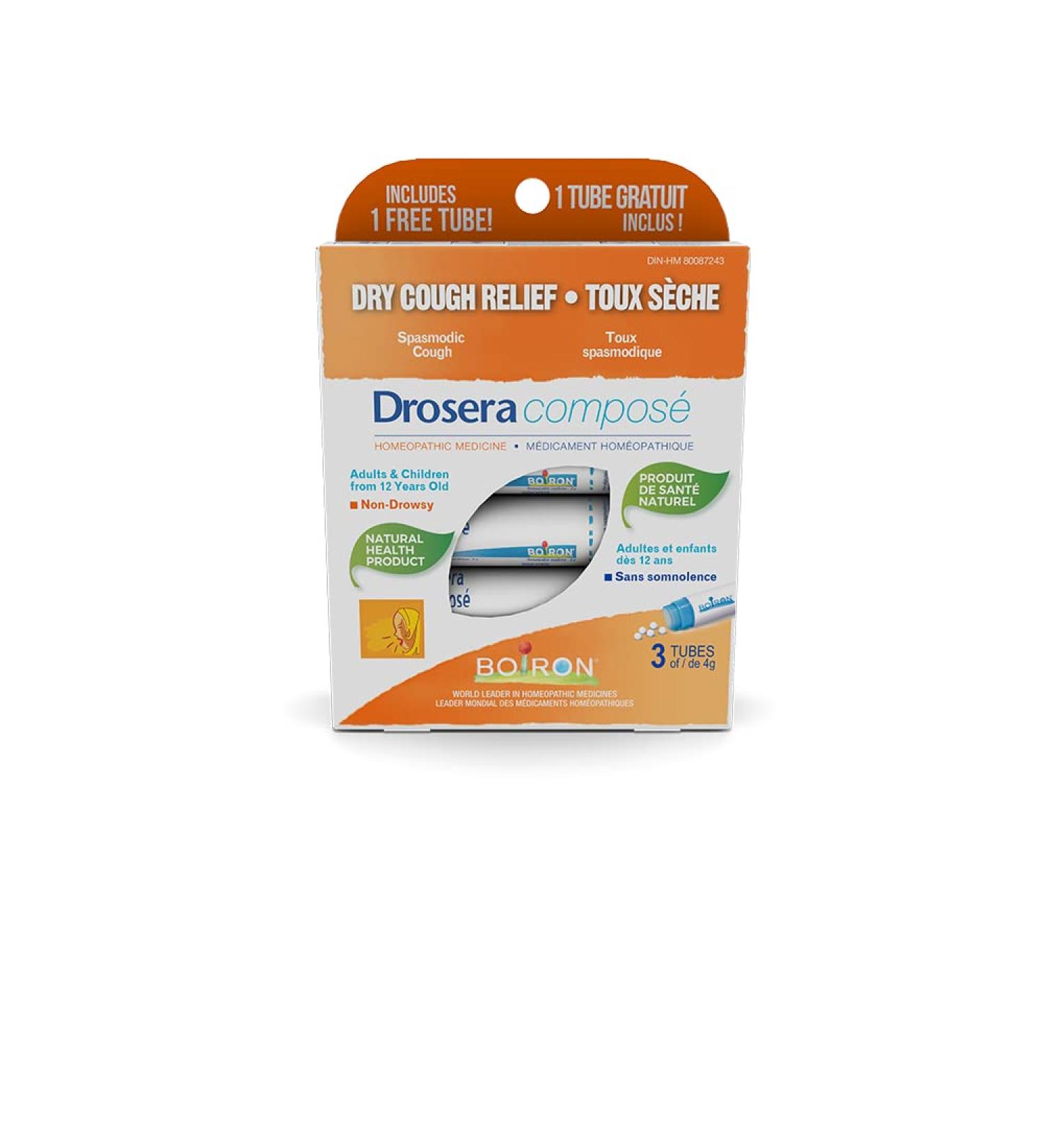 Boiron Drosera Compose Dry Cough Relief Spasmodic Cough 12 Gram - Buy Online on GoSupps.com
