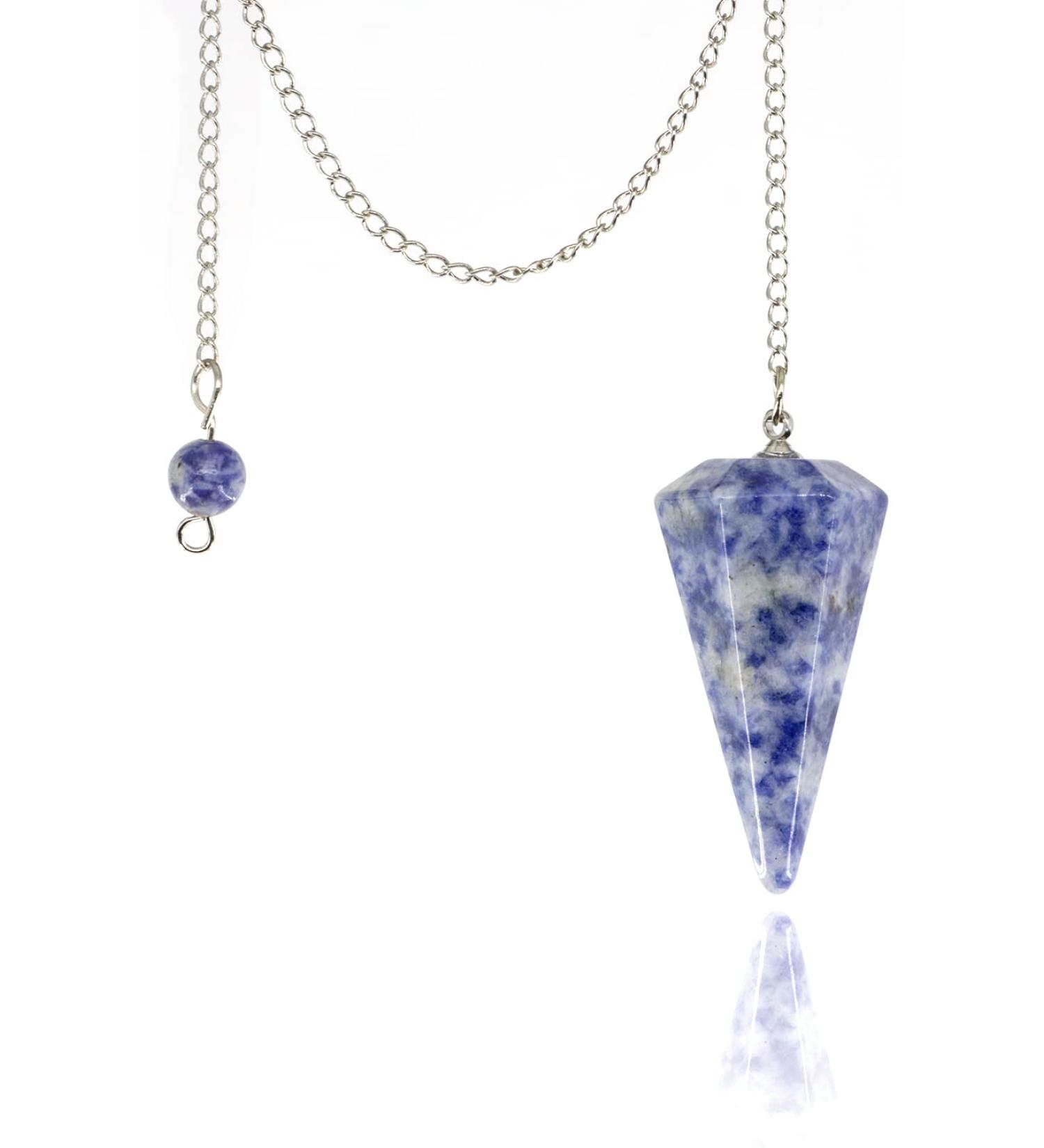 Seven Chakra Beads & Pendulum - Natural Gemstones for Meditation & Yoga | Blue Dot - Buy Online on GoSupps.com