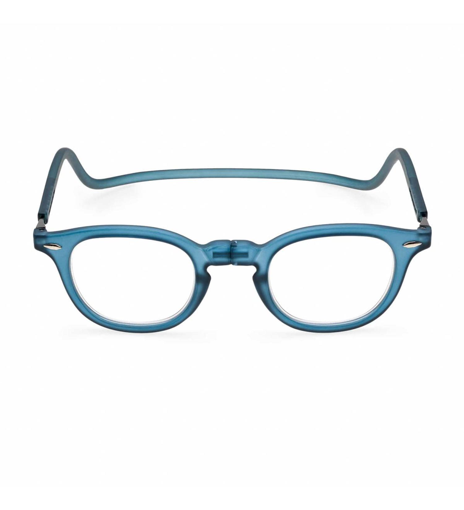 Contacta Lock Reading Glasses for Men & Women - Magnetic Rigid Collar Adjustable Sticks Blue +3.00 Diopters Includes Glasses Holder | Lightweight 33g - Buy Online on GoSupps.com