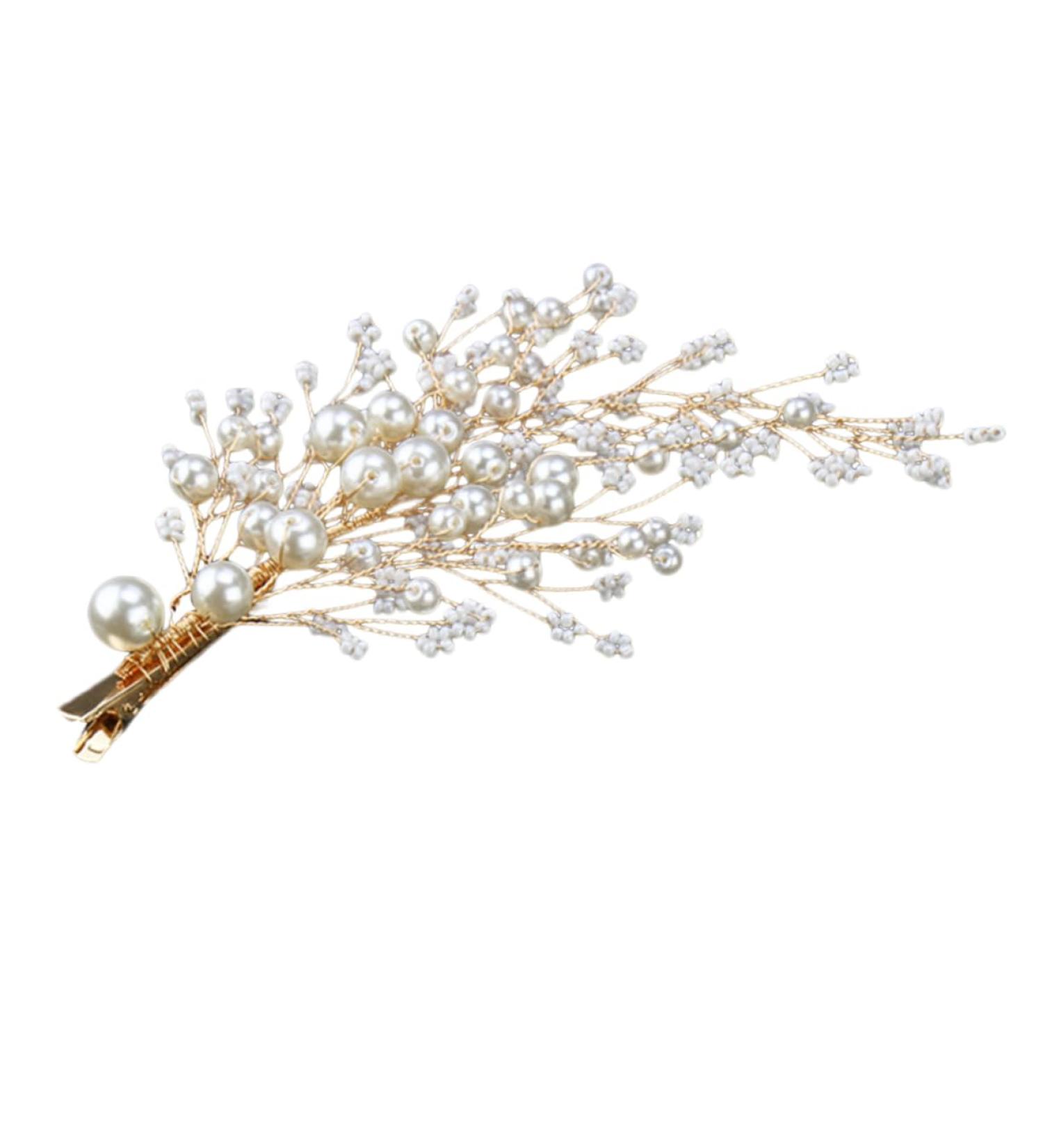 minkissy 1 Pair Wedding Headpiece for Bride Wedding Hair Clip Rhinestone Hair Accessories Pearl Hair Accessories Hair Clips Flower Hairpins Wedding Accessories Miss Rhinestones - Buy Online on GoSupps.com