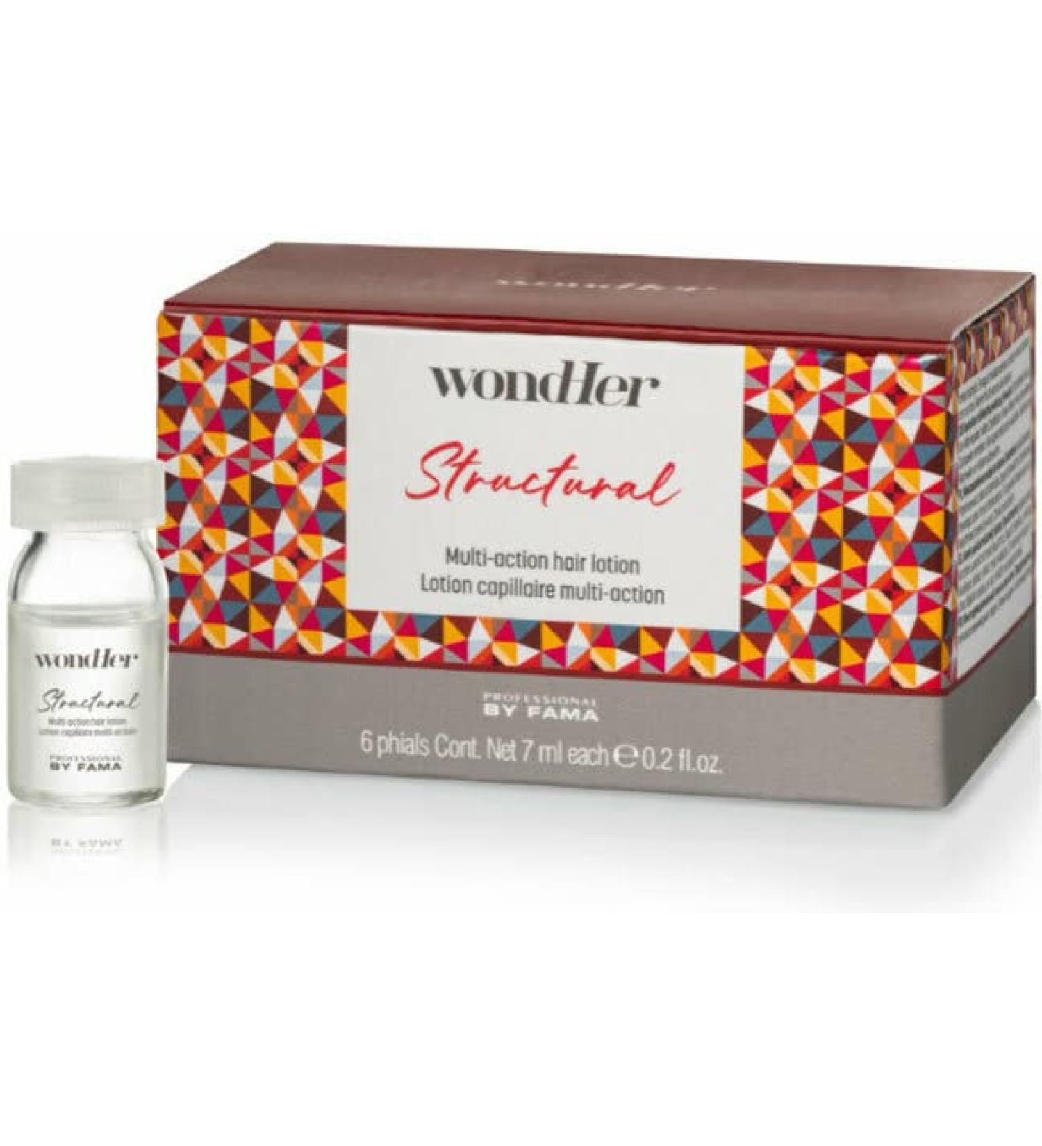  Professional By Fama Professional By Fama Wondher Structural Hair Lotion 6 x 5 ml Softening that perfectly restructures damaged and damaged hair and makes it soft and shiny - Buy Online on GoSupps.com