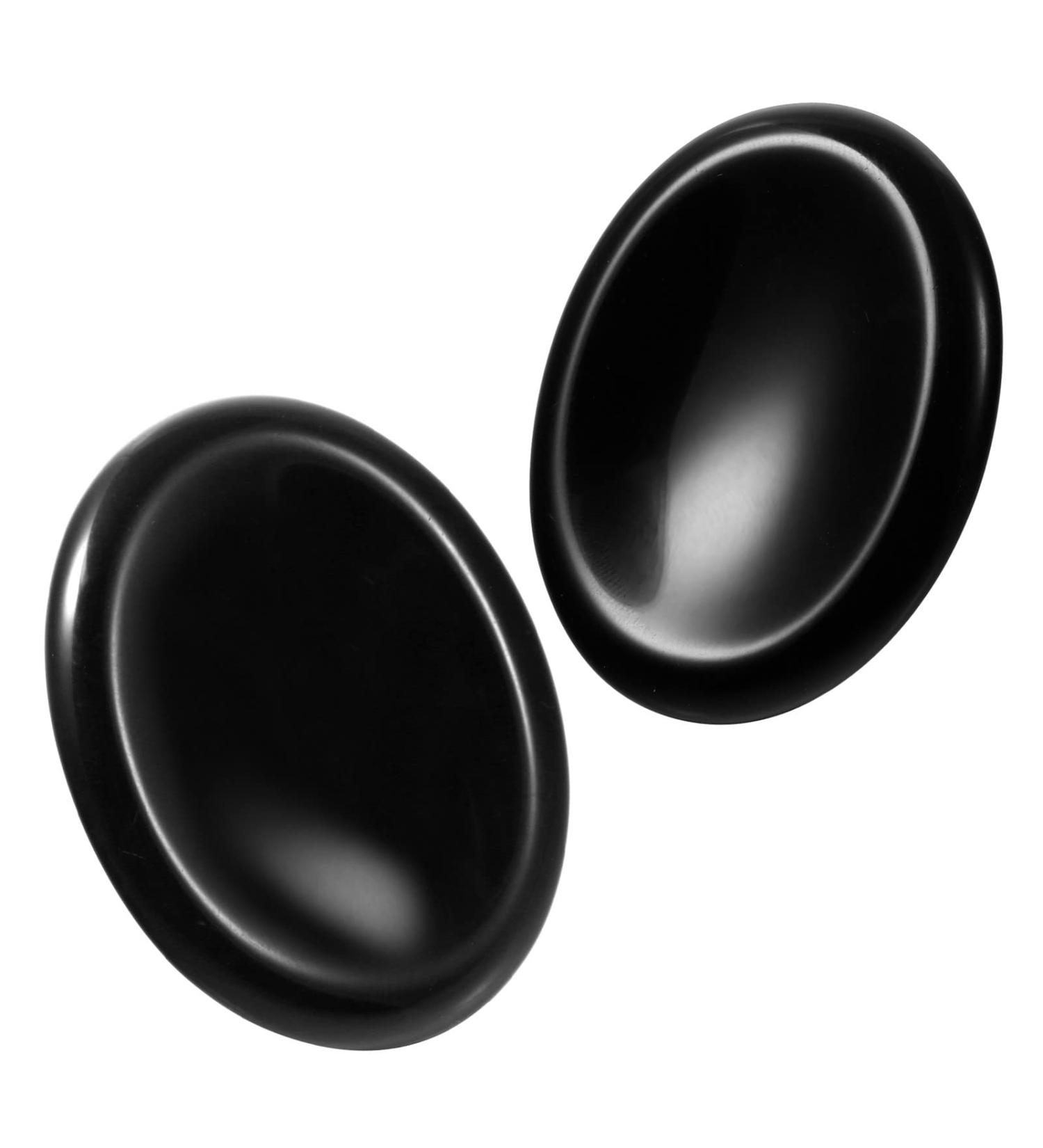 Nupuyai 2pcs Obsidian Oval Thumb Worry Stone Set for Anxiety Relief - 45x35mm #5-black - Buy Online on GoSupps.com