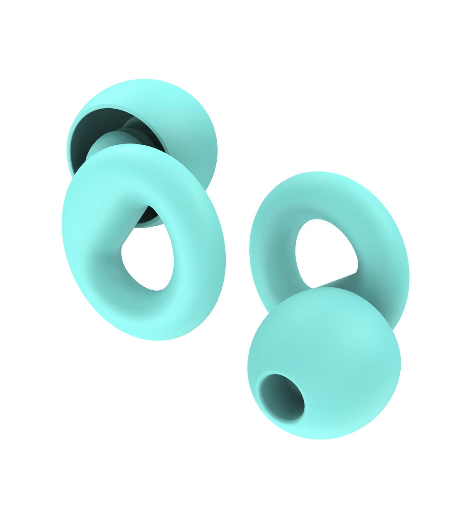 Flexible Noise Canceling Earplugs - 2 Pair Reusable Set for Sleep & Concentration, 27dB Attenuation - Ideal for Side Sleepers, Noise Sensitive Individuals - Light Green - Buy Online on GoSupps.com