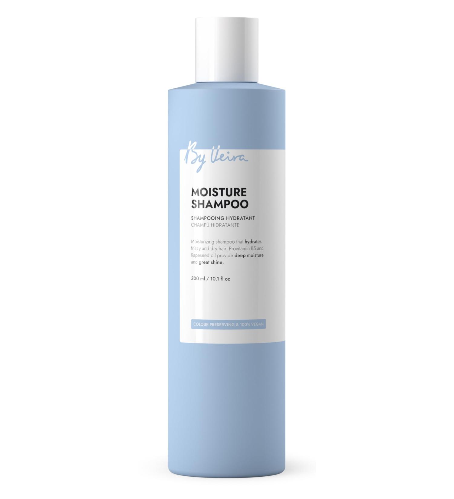 Moisture Shampoo 10.1 Fl Oz - Vegan Sulphate & Silicone Free for Frizzy/Dry Hair | Provitamin B5 & Rapeseed Oil for Shine & Colour Protection - Buy Online on GoSupps.com