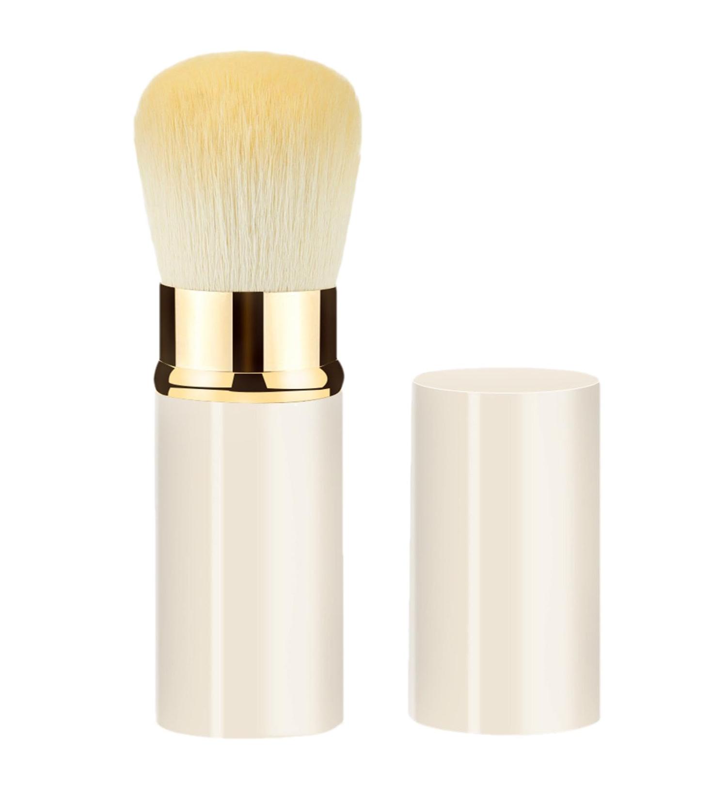 Retractable Makeup Brush - Telescopic Makeup Brush Travel Telescopic Cosmetic Brushes | Soft Face Makeup Brushes Beginner Friendly Powder Brush White. - Buy Online on GoSupps.com