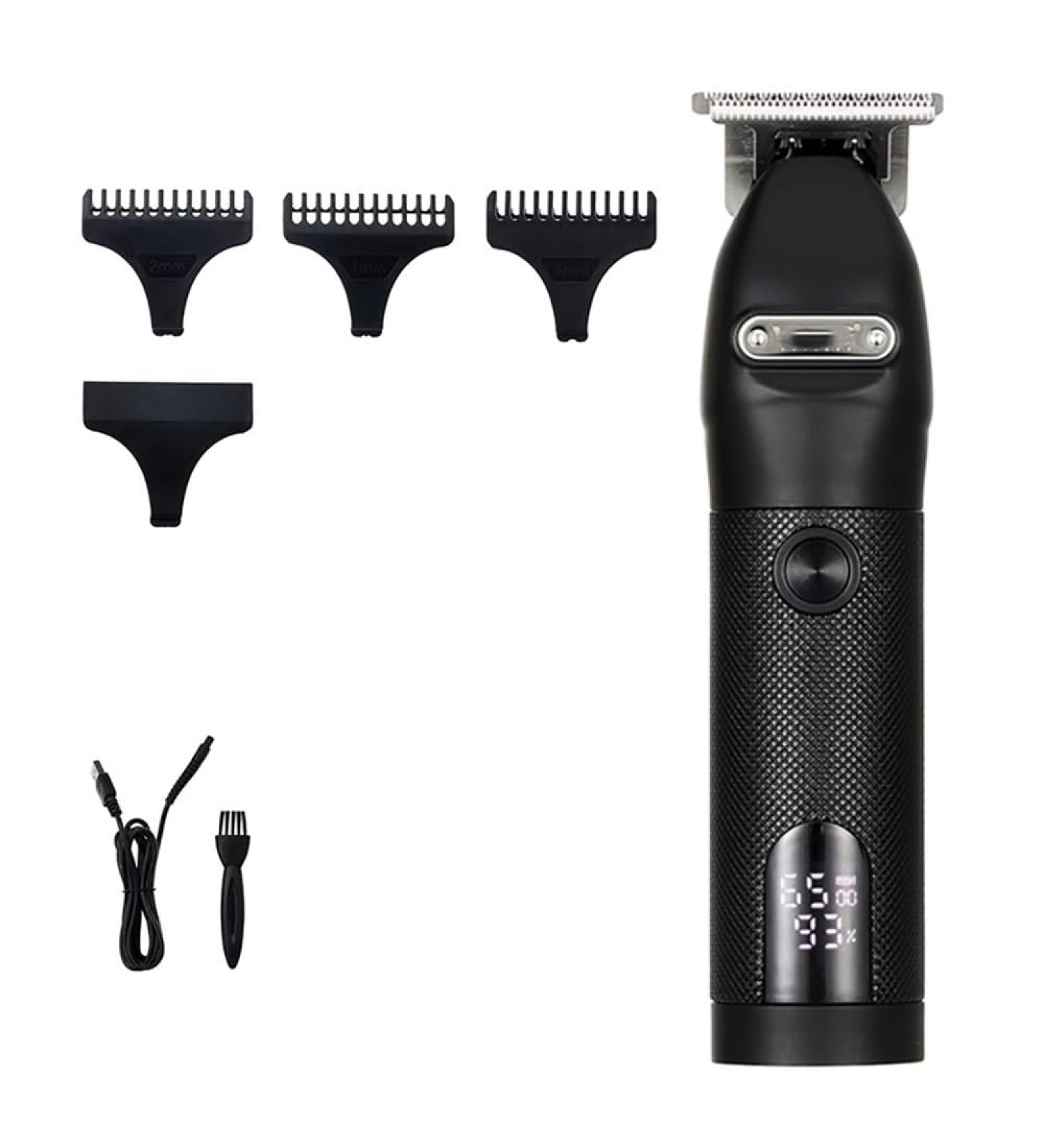 High Power Electric Hair Clippers - Rechargeable Metal Clipper with LCD Display for Ultimate Grooming (Black Edition - Buy Online on GoSupps.com