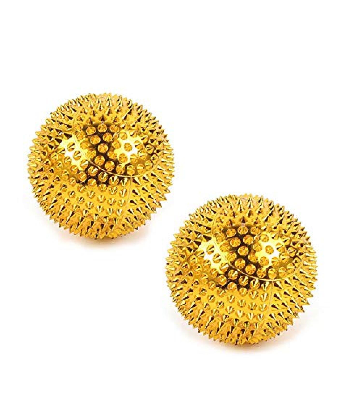 Chi Enterprise Magnetic Massage Balls - Acupressure Therapy Fascia Balls (2 Gold Hedgehog Balls 55mm 474 Needles) - International Shipping Available - Buy Online on GoSupps.com