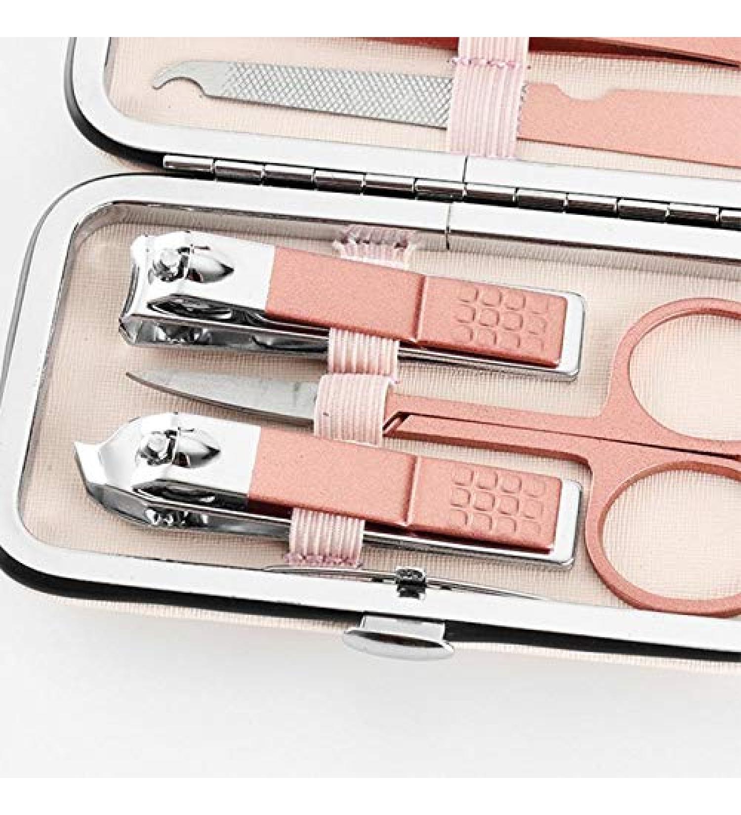 Nail Clippers Set 7-Piece Lady Nail Clippers Set Stainless Steel Accessories Nail Clippers Pliers Pedicure Beauty Nail Tools Pedicure Tools for Feet Pink - Buy Online on GoSupps.com