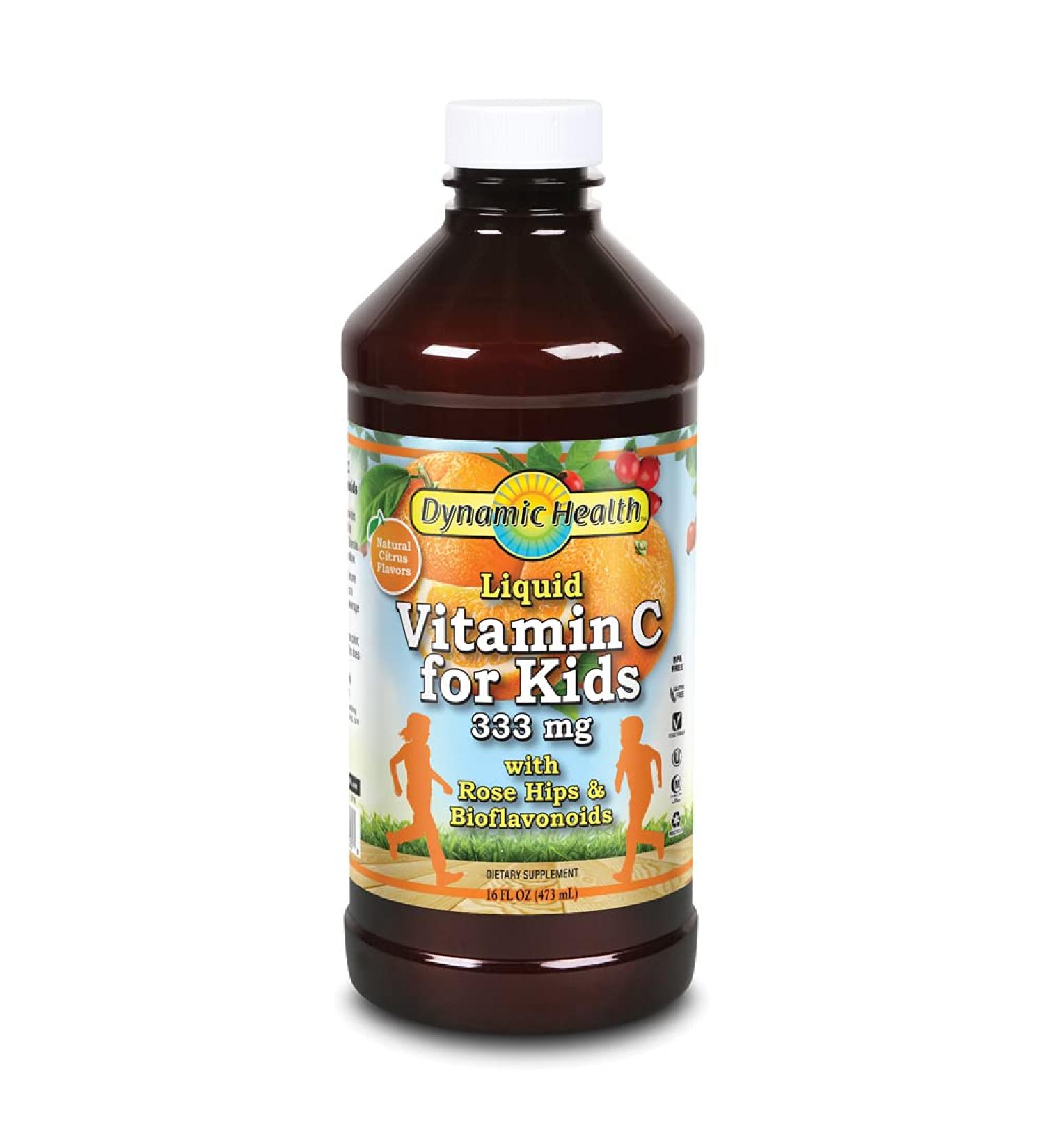 Dynamic Health Liquid Vitamin C for Kids - Natural Citrus, 333 mg, 16 fl oz - Buy Online on GoSupps.com