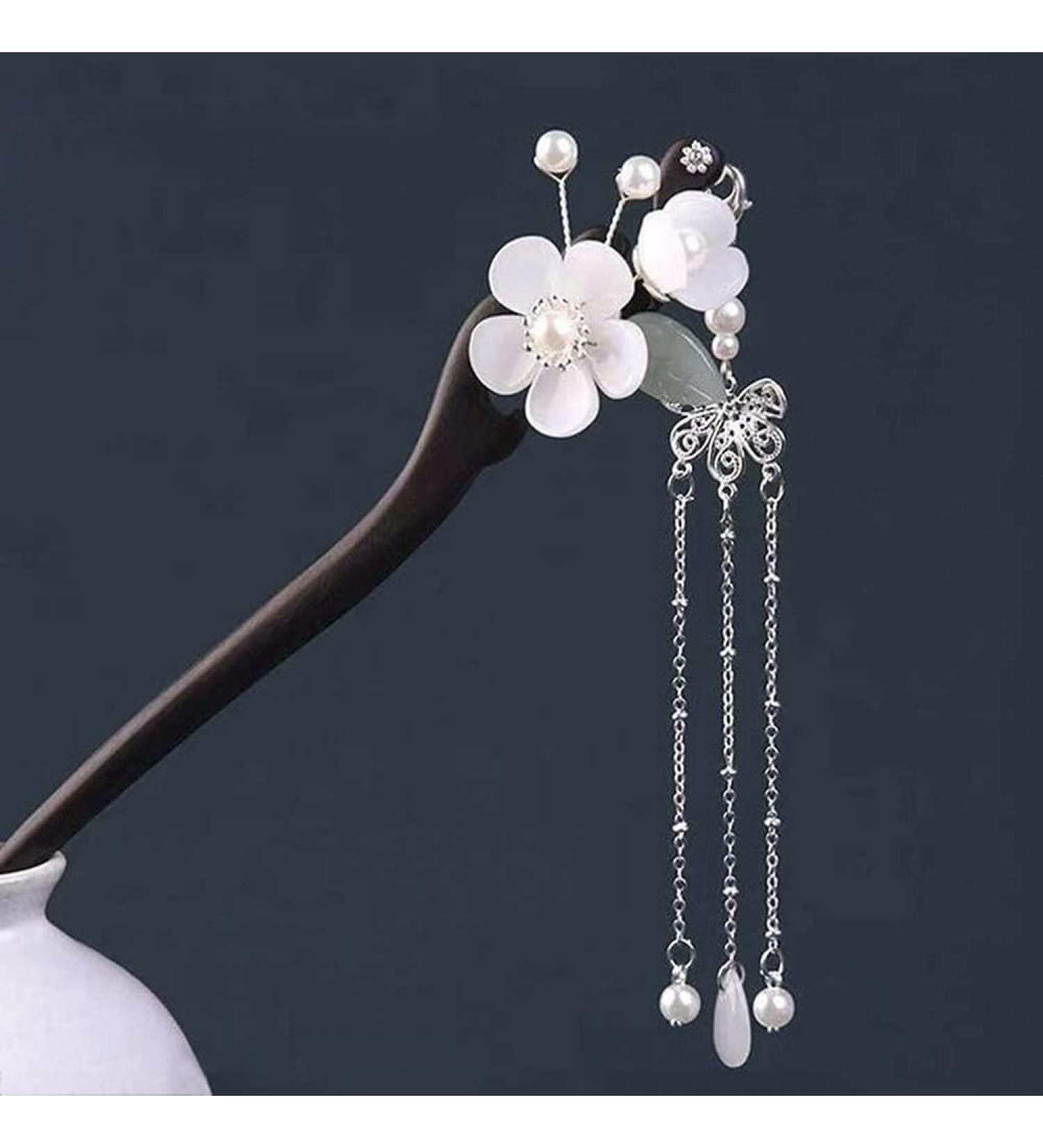 SUNNYHILL Chinese Vintage Hair Chopsticks for Women - Handmade Wooden Hair Sticks for Bun Hairstyles - Buy Online on GoSupps.com