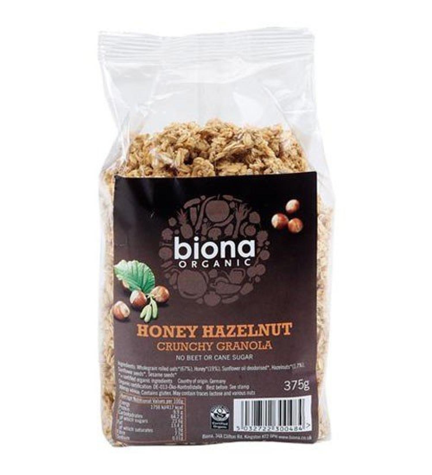 Biona Lot de 10 paquets de 10 sachets de noisette bio croquants 375 g