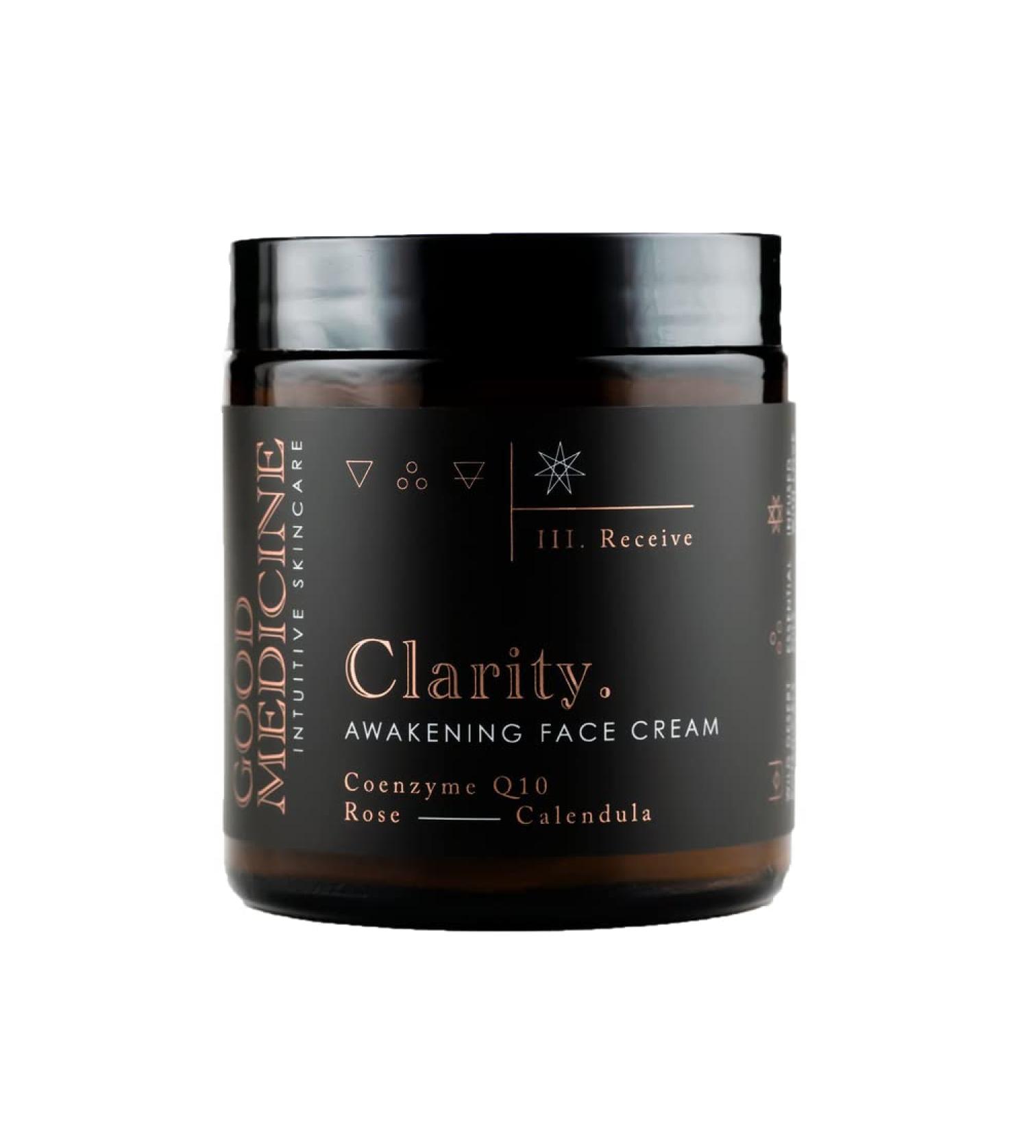 Good Medicine Beauty Lab Clarity Awakening Face Cream - Anti-Aging Moisturizer with Coenzyme Q10 & Vitamin B3 - Hydrating Coconut Oil & Aloe Vera - 4 oz Skincare for Men & Women - Buy Online on GoSupps.com