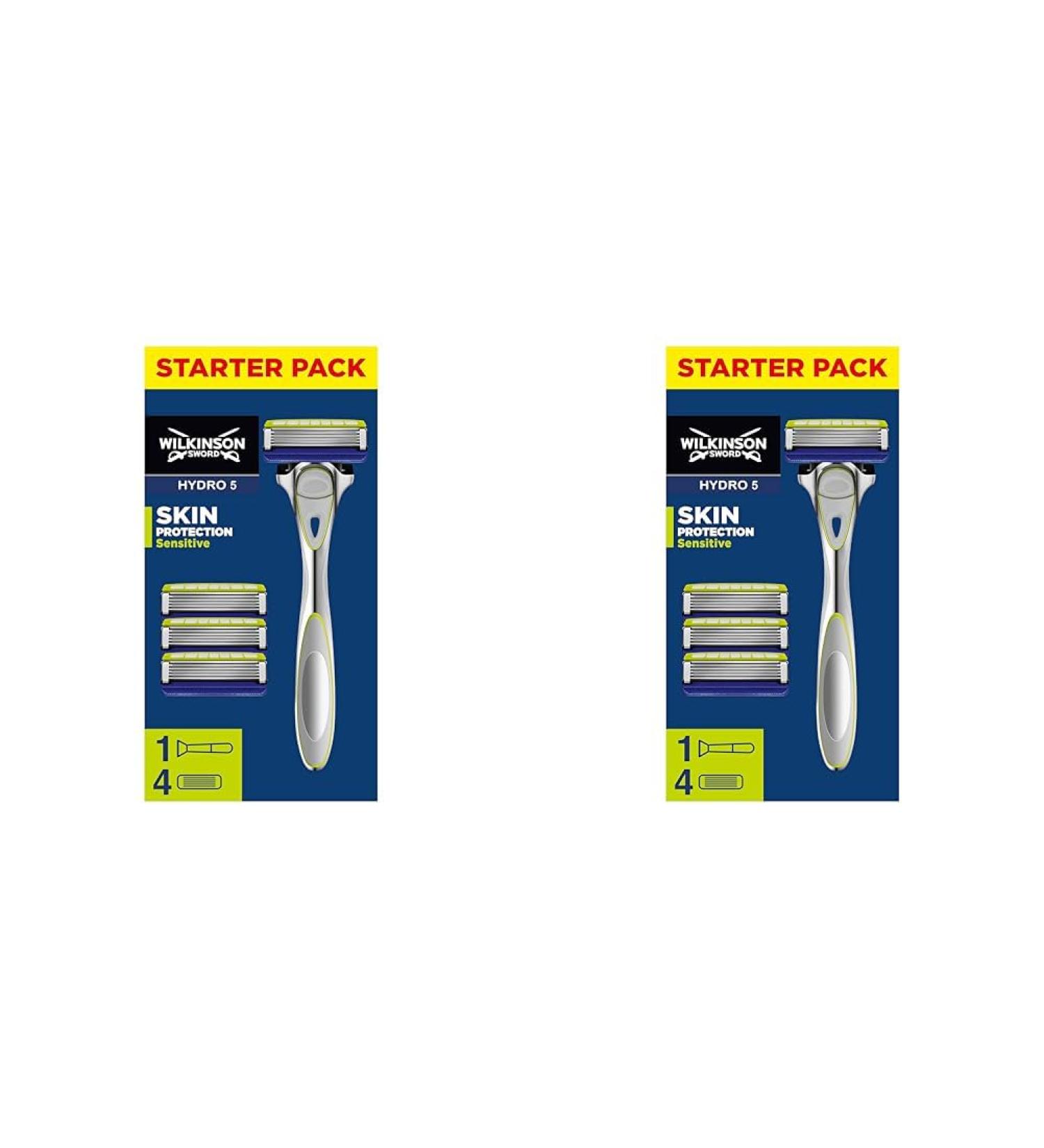 Wilkinson Sword Hydro 5 Skin Protection Sensitive Men's Razor - 2 Pack + 3 Replacement Blades | Best International Shipping - Buy Online on GoSupps.com