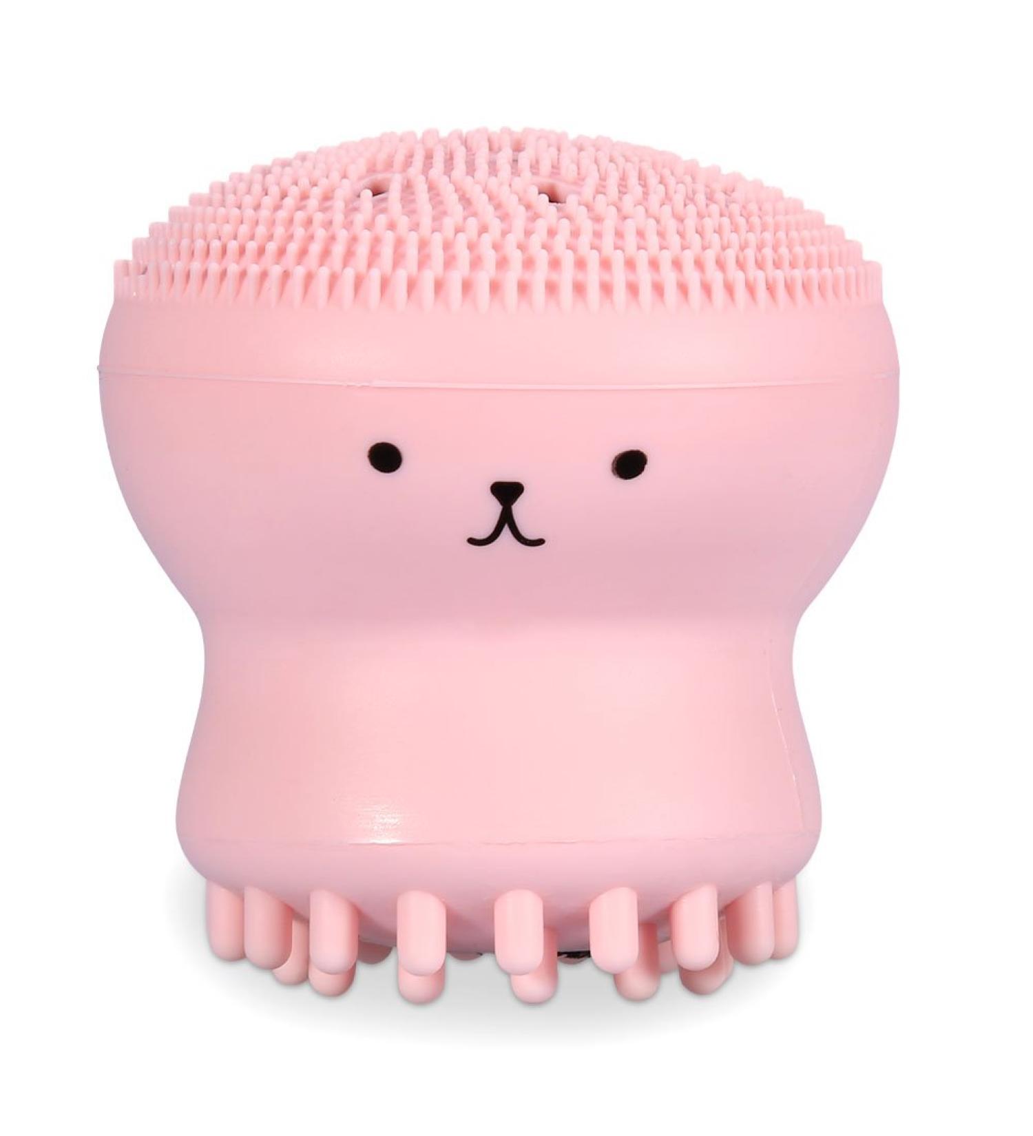 Face Cleansing Brush Silicone Facial Cleansing Brush Octopus Shape Waterproof Face Scrubber Exfoliator Pore Cleanser Brush for Deep Cleansing Blackhead Removal Suitable All Skin Types Pink - Buy Online on GoSupps.com