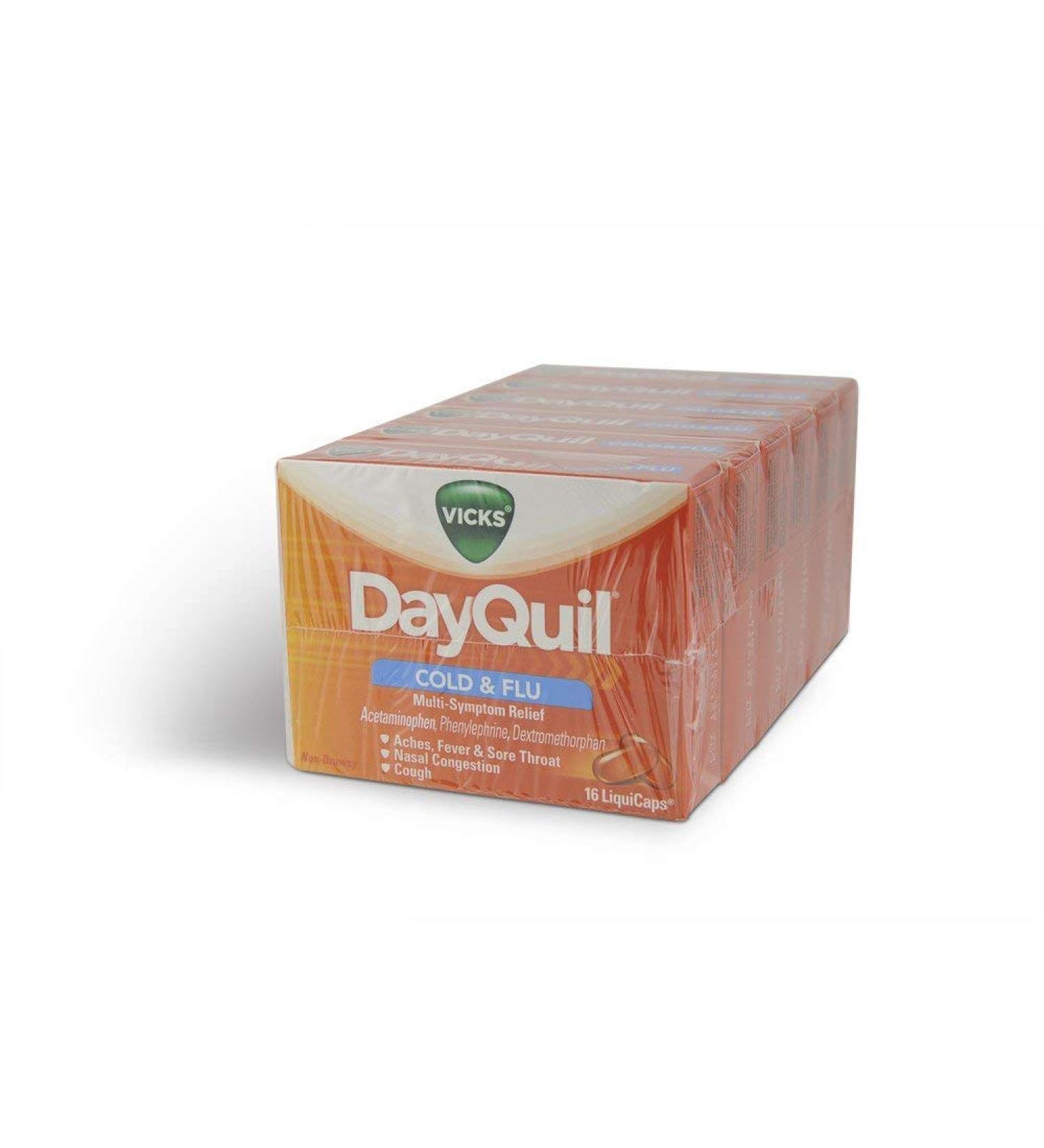 Dayquil Liquicaps 16ct: Fast-Acting Cold & Flu Relief - Buy Online on GoSupps.com