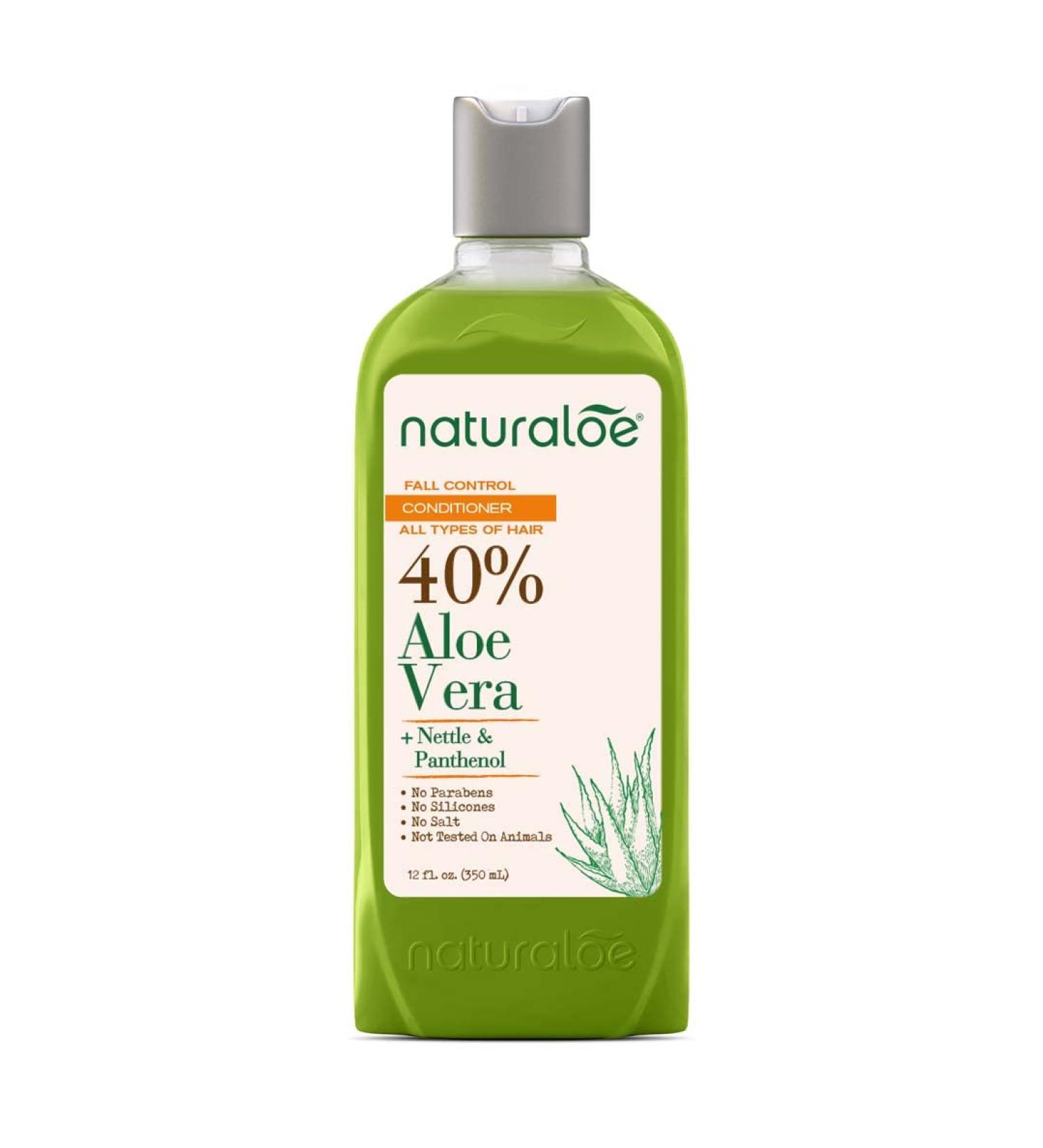 Hair Fall Control Conditioner - 100% Vegan & Eco-Friendly Infused with 40% Aloe Vera Gel Cruelty-Free No Parabens or Silicones - 12 fl oz - Buy Online on GoSupps.com