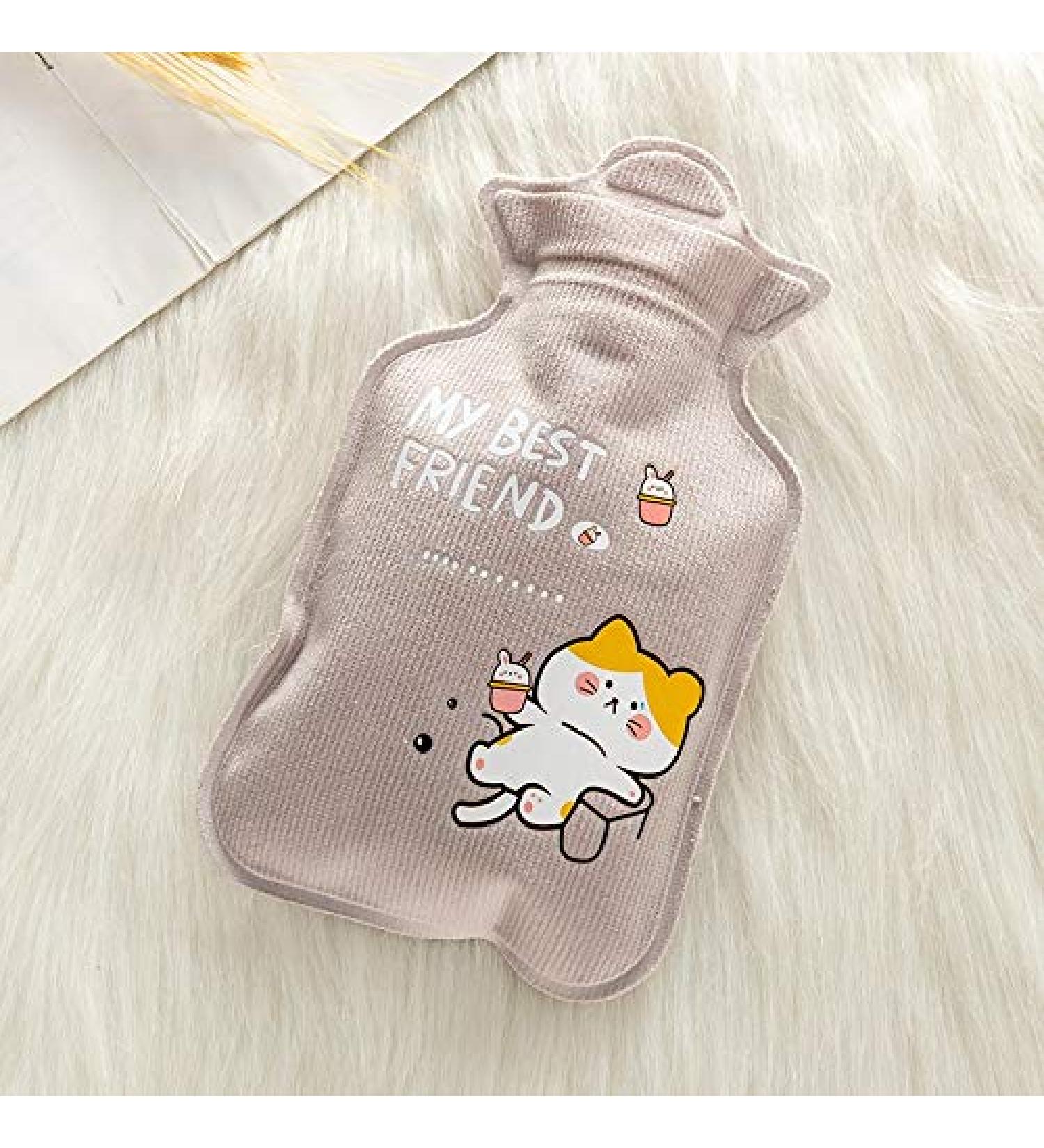 Maies Durable Hot Water Bottle - Cozy PVC Heat Therapy for Stress Relief - Soft Knitted Cover | 1 Piece Perfect for Back Pain Relief - Buy Online on GoSupps.com