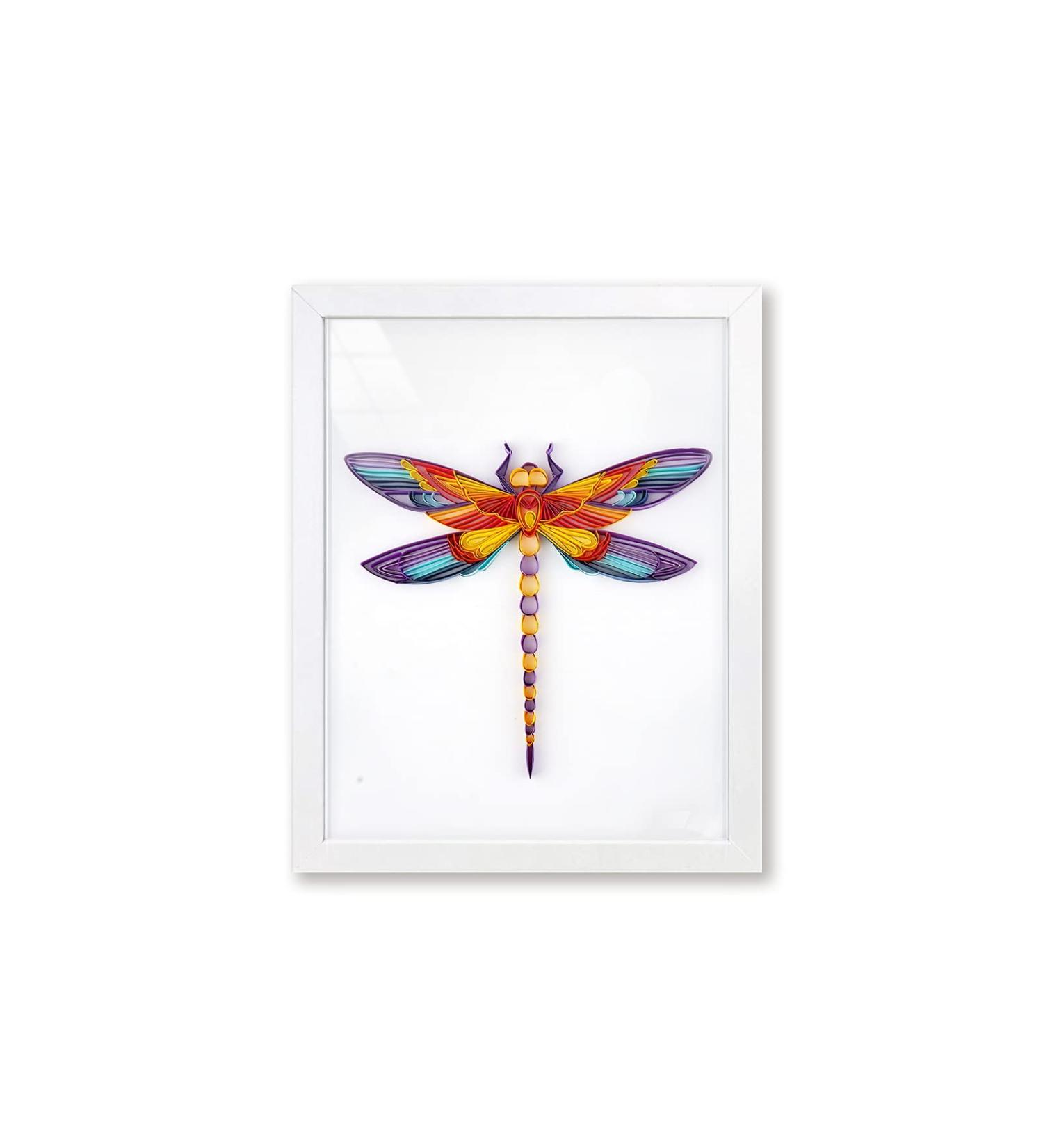 Uniquilling Quilling Kit for Adults - Handmade DIY Craft Toolset for Paper Filigree Art - Dragonfly Design - Room Wall Art Decor - Beginner Friendly - Buy Online on GoSupps.com
