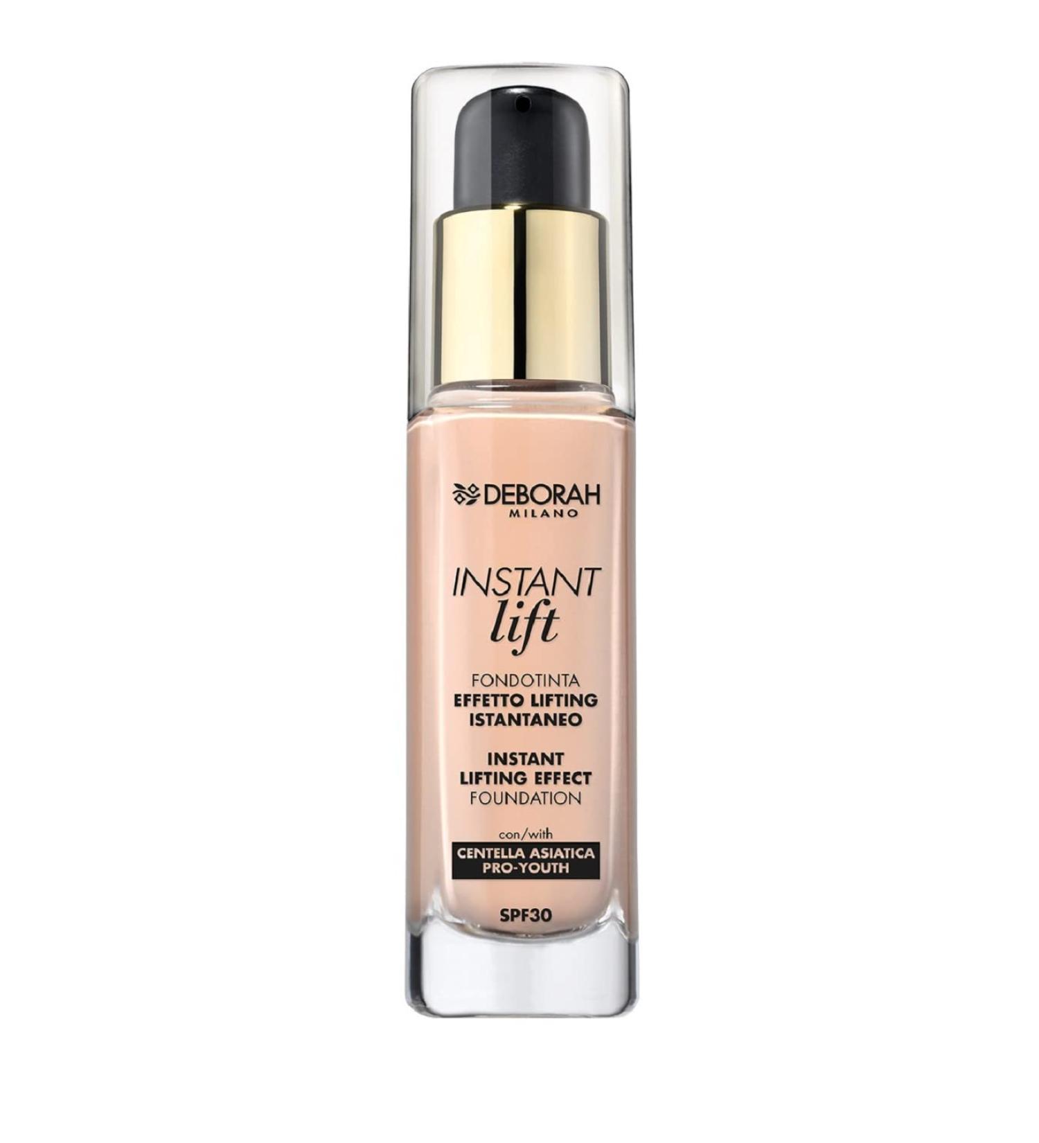 Deborah Instant Lift Foundation No 0 Fair Rose SPF30 long hold lifting effect fluid and light texture with soft focusing powder for immediate radiance - Buy Online on GoSupps.com