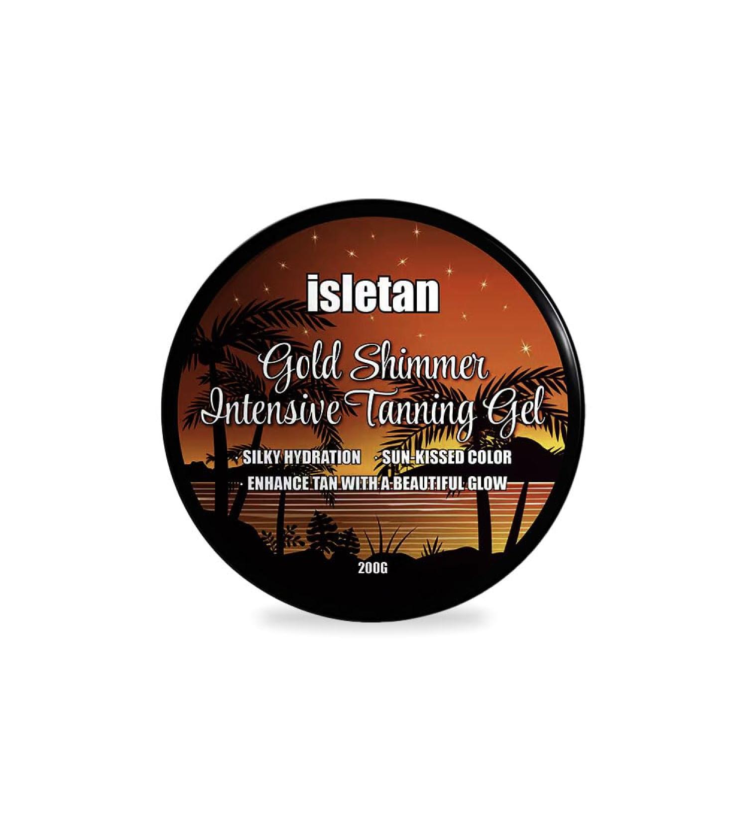 Gold Shimmer Intensive Tanning Gel - Ultra Dark Tanning Butter & Oil for Outdoor Sun - 200g Mango Scented SPF0 | Perfect Tanning Balm for Beach Use - Buy Online on GoSupps.com