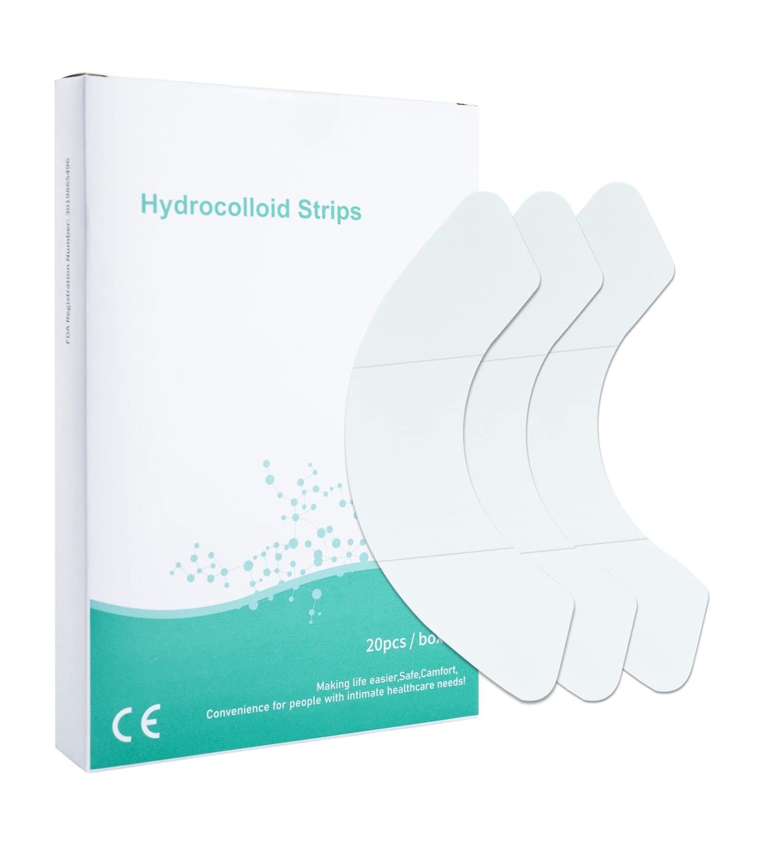 VLOOKUP Ostomy Barrier Strips - Pack of 20 | Elastic, Latex-Free, Waterproof | Colostomy Bag Skin Barrier Extenders - Buy Online on GoSupps.com